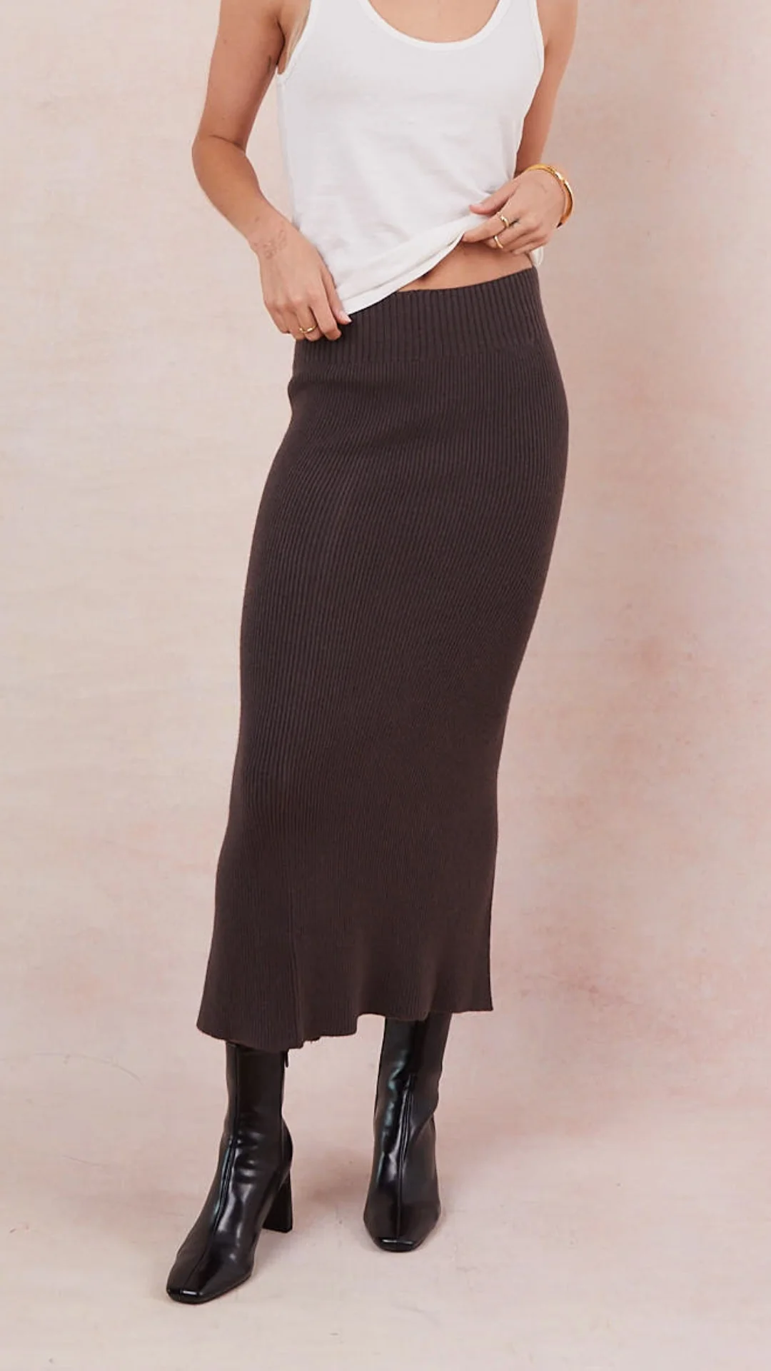Adina Pencil Skirt - Cacao - Image 13