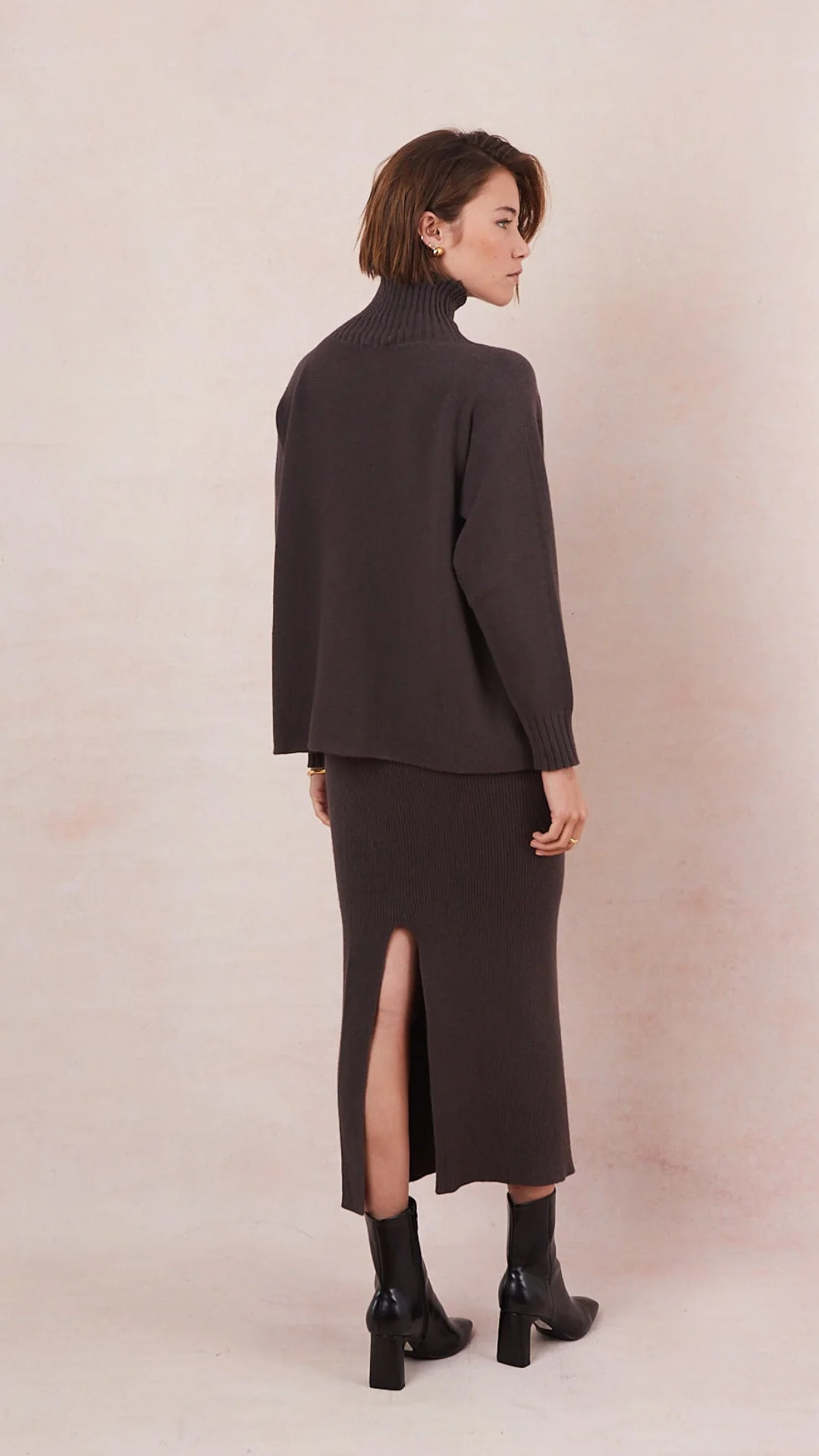Adina Pencil Skirt - Cacao - Image 18