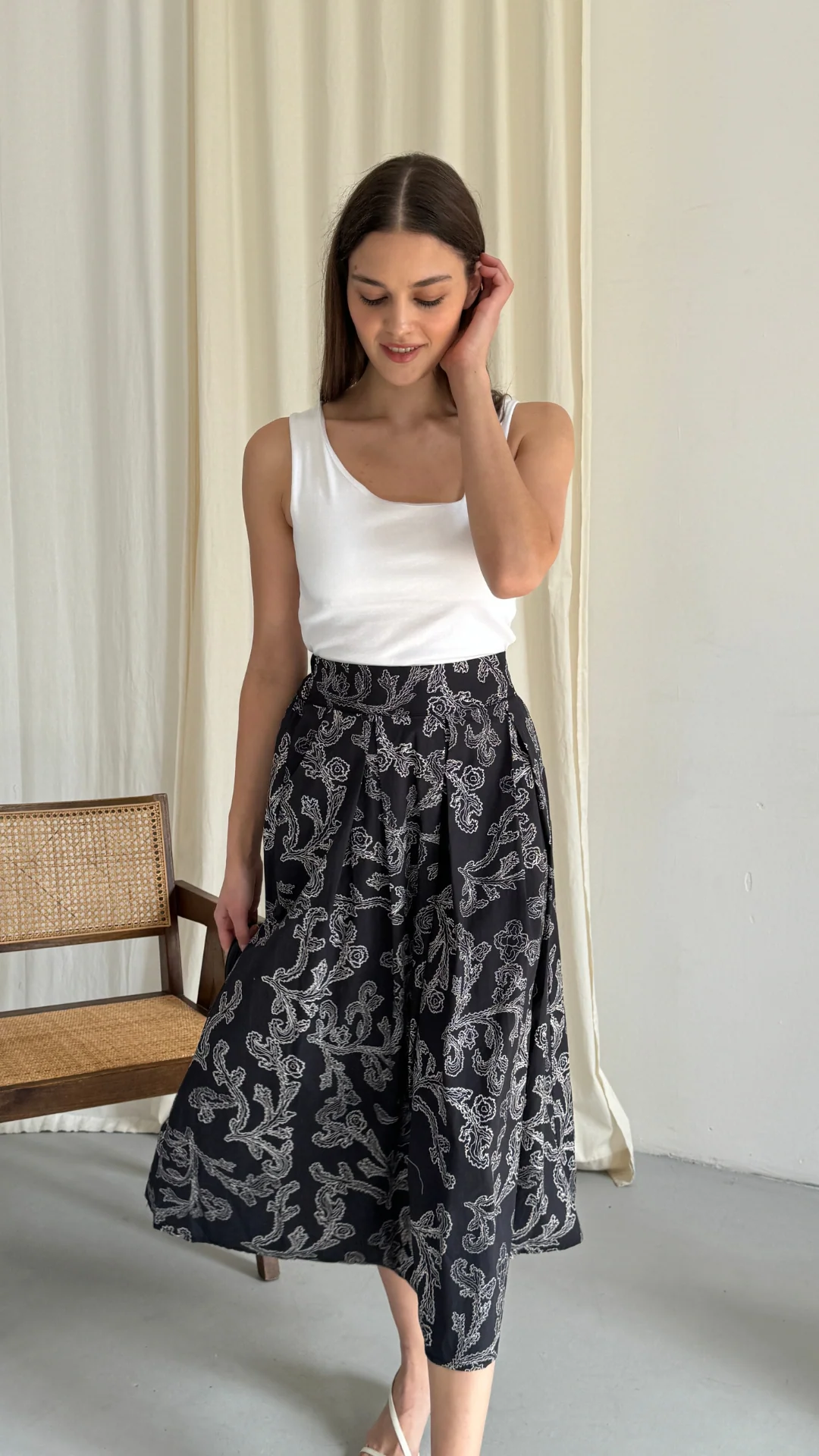 Adira Skirt - Black Print - Image 5