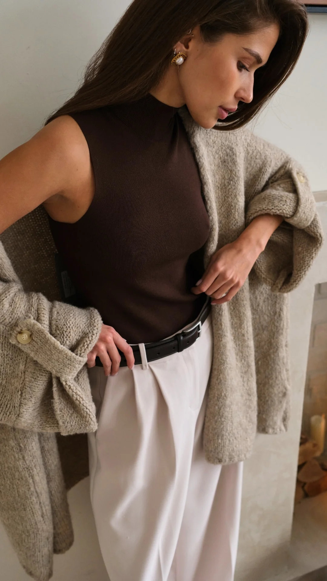 Adria Cardigan - Sand Beige - Image 6