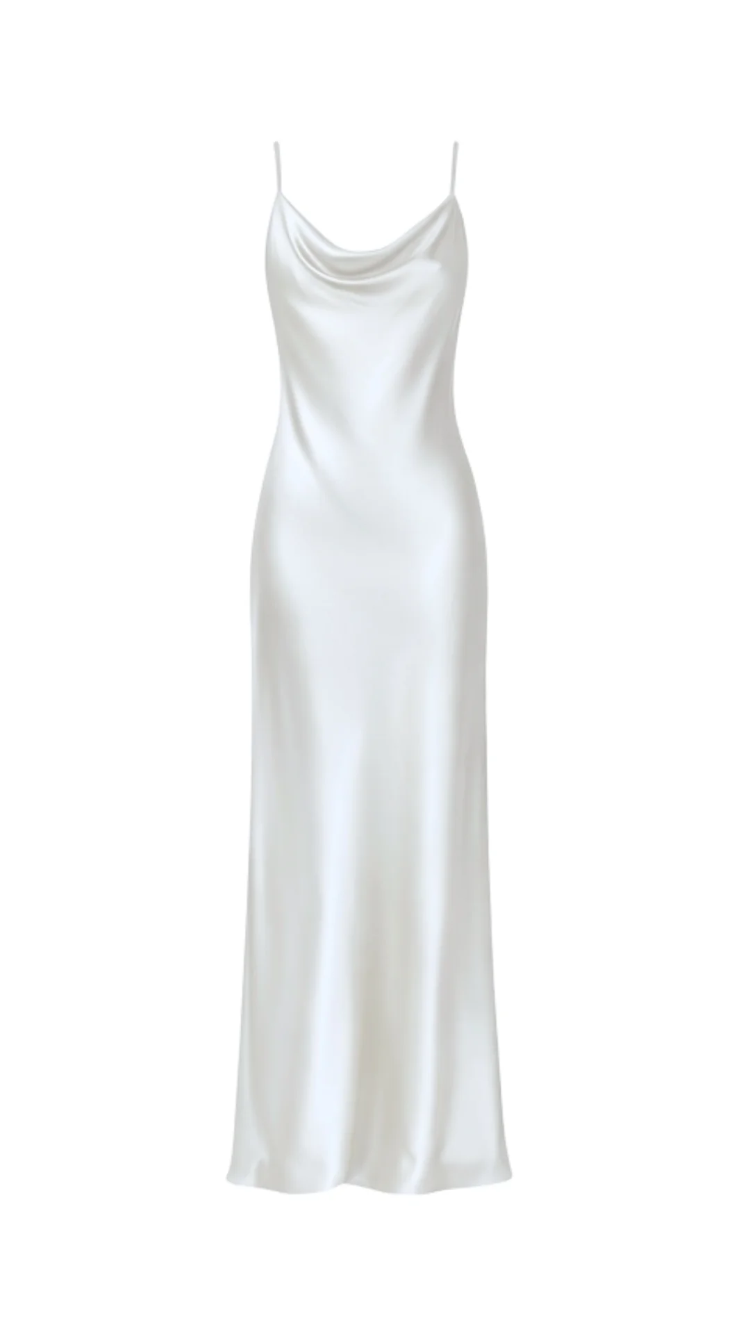 Alena Satin Dress - Pearl - Image 5