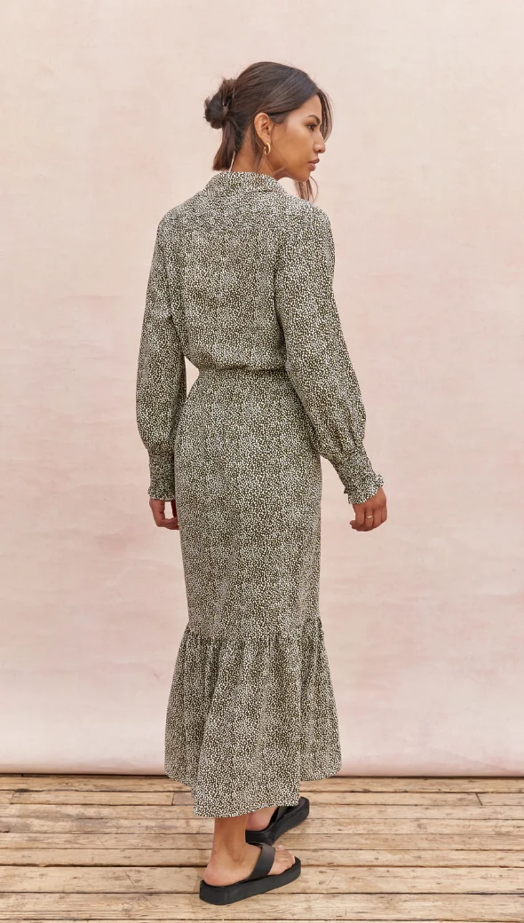 Alina Shirt Dress - Khaki Print - Image 10