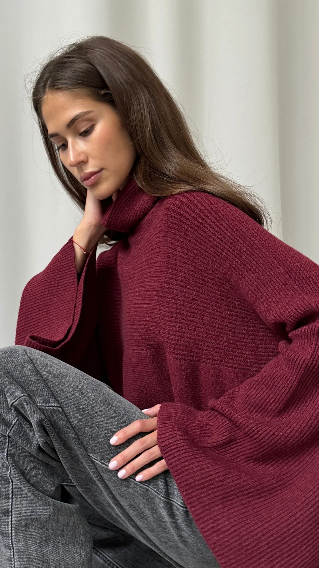 Amelie Sweater - Dark Cherry - Image 6