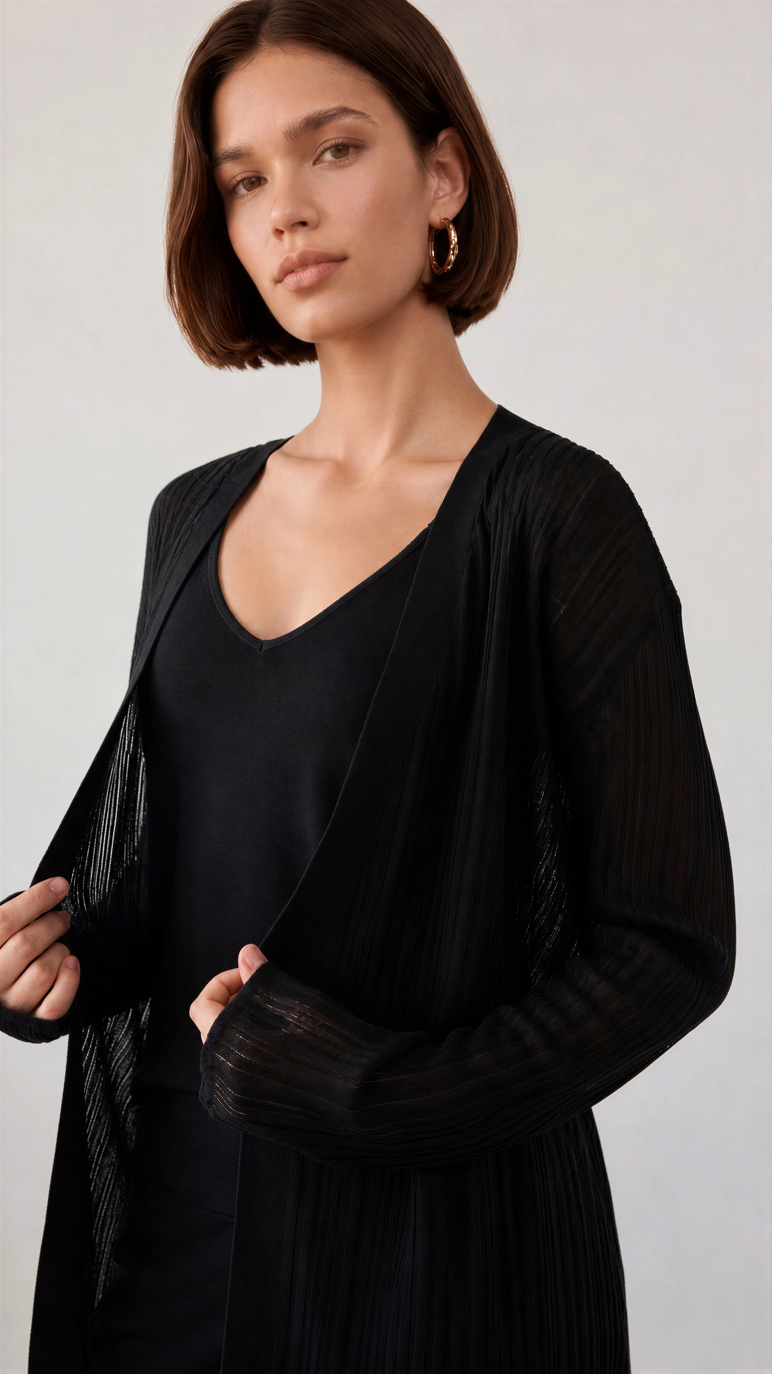 Ava Vest Top - Black - Image 3