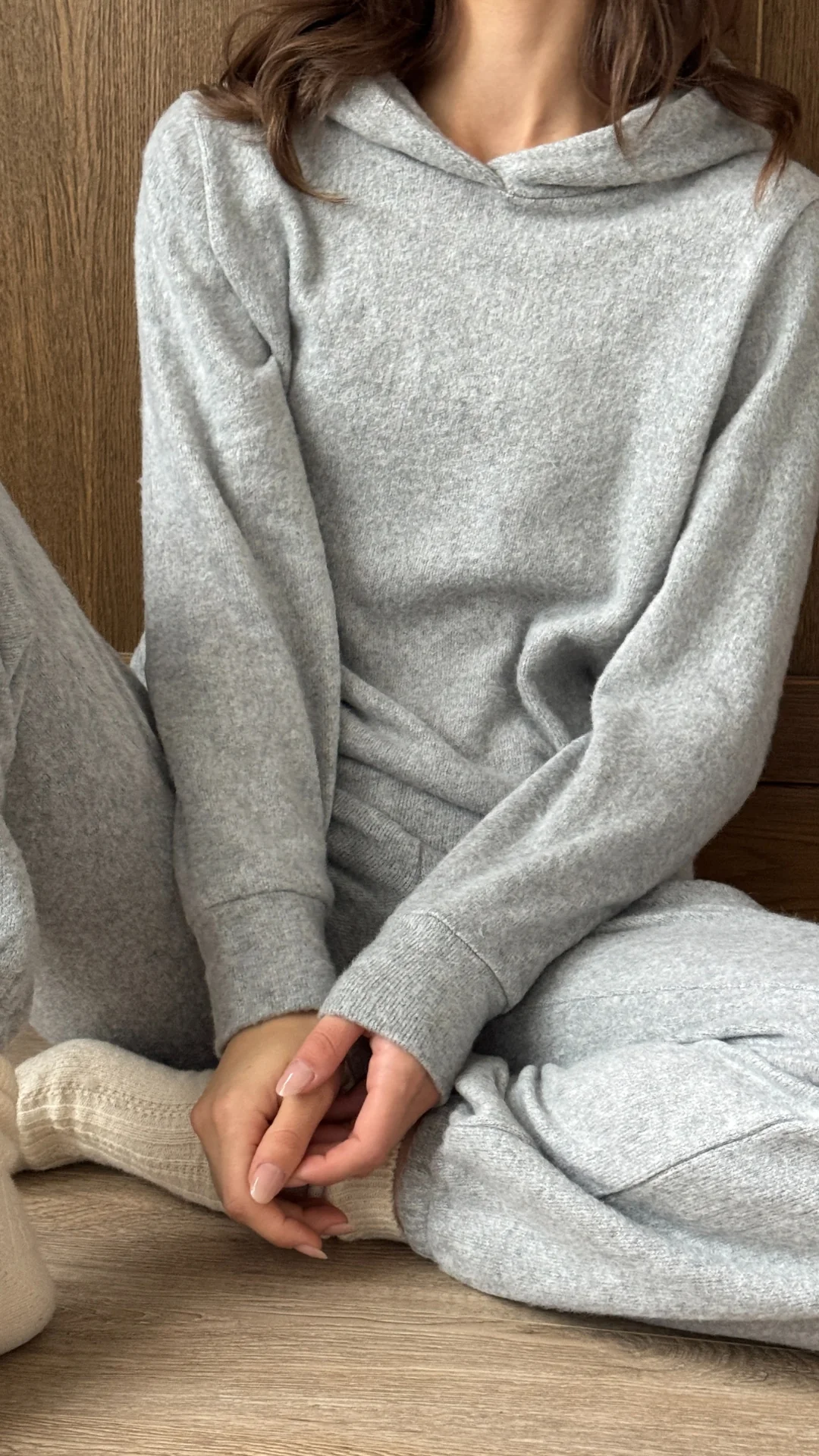 Cara Lounge Knit Set - Grey - Image 3