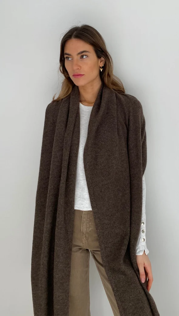 Cashmere Travel Wrap - Bark - Image 13
