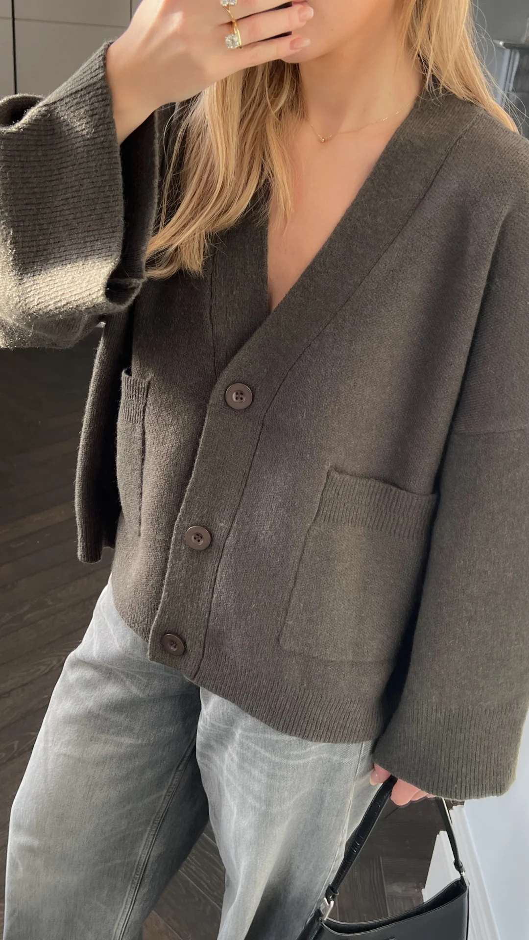 Cassandra Cardigan - Dark Khaki - Image 9