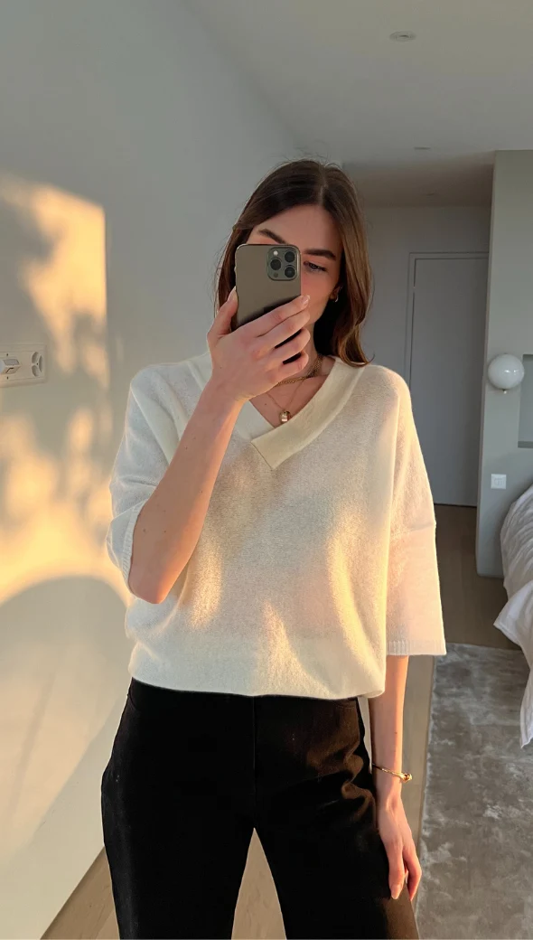 Cedar Cashmere Sweater - Ivory - Image 4