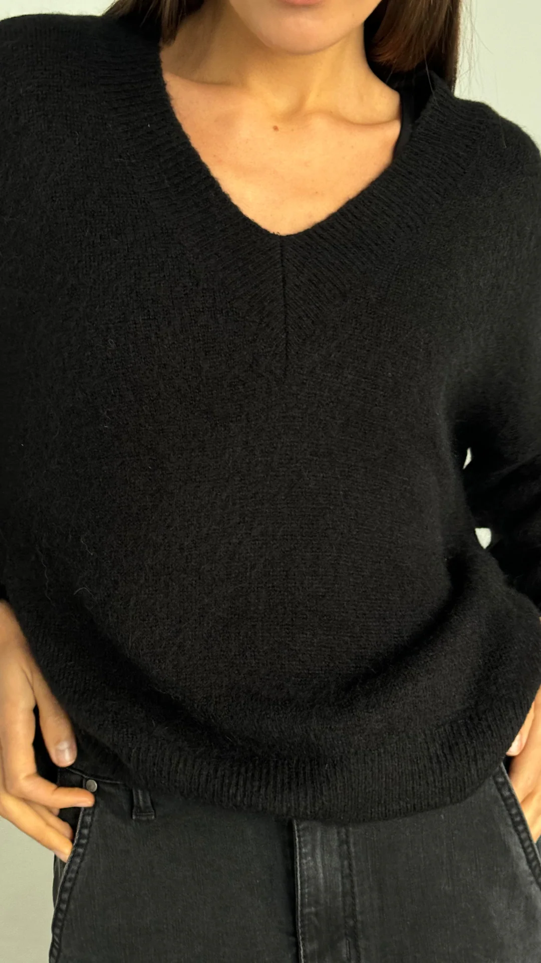April Alpaca Sweater - Black - Image 6