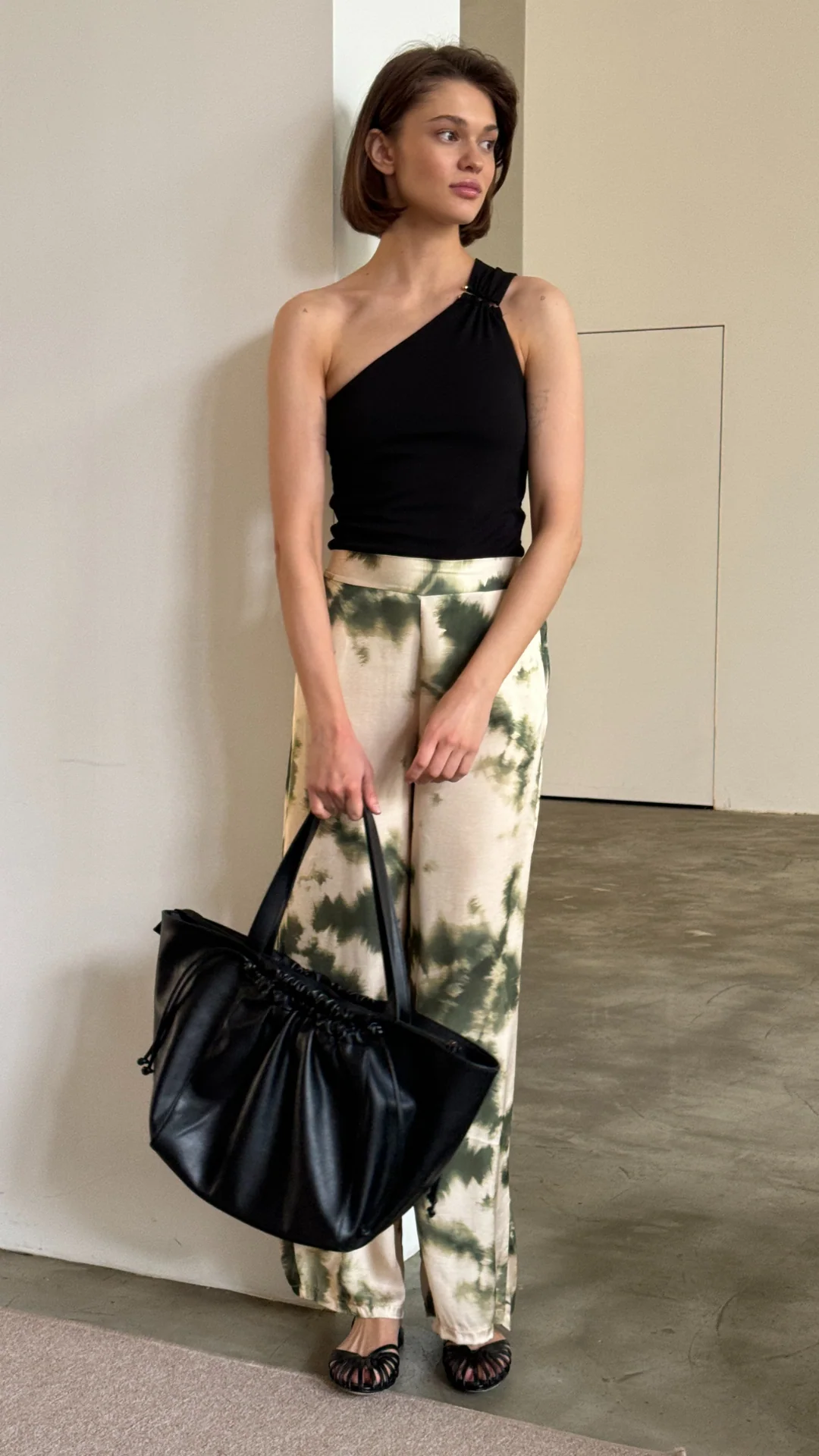 Emerson Trousers  - Khaki Tie Dye Print - Image 3