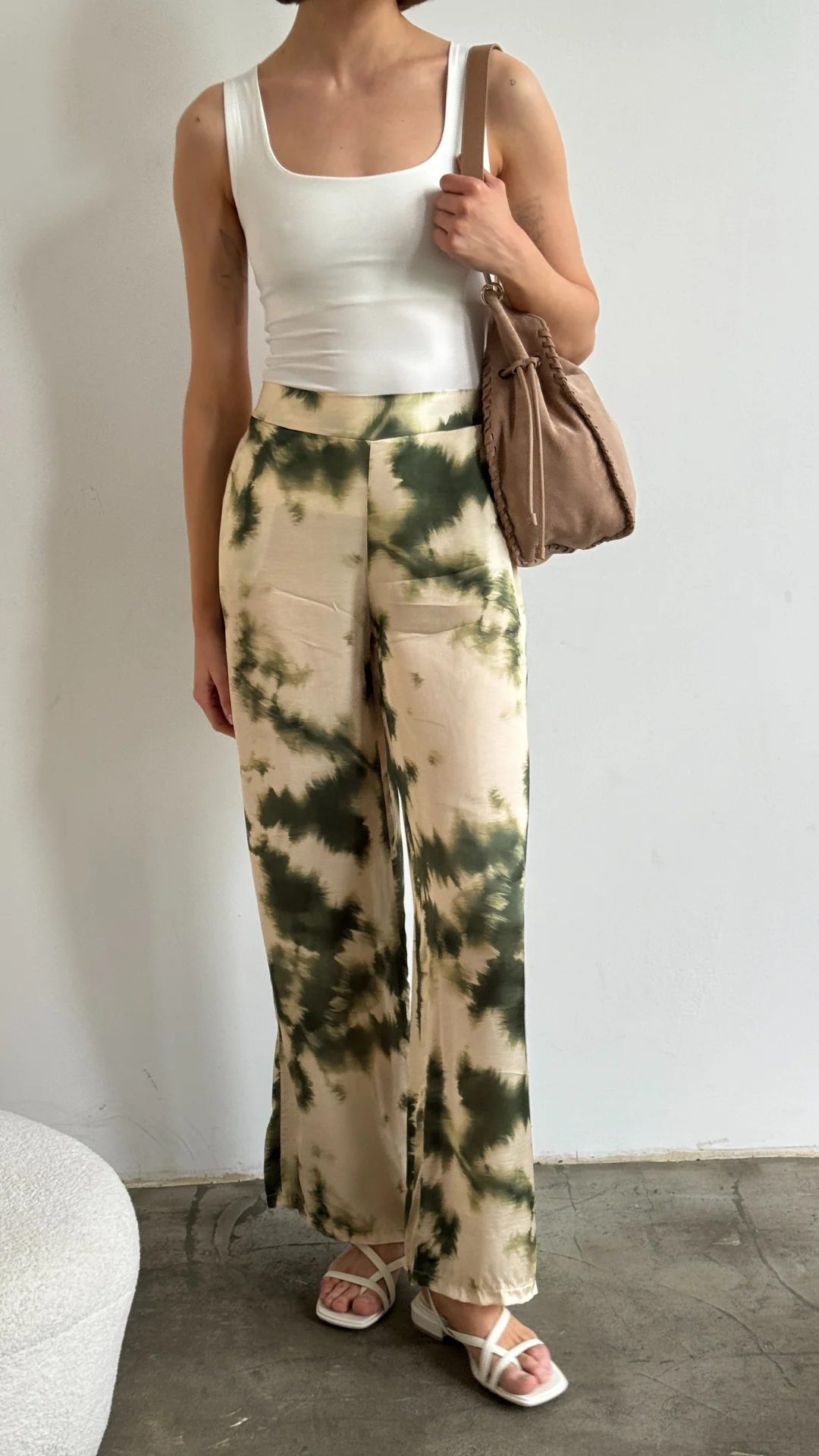 Emerson Trousers  - Khaki Tie Dye Print - Image 7