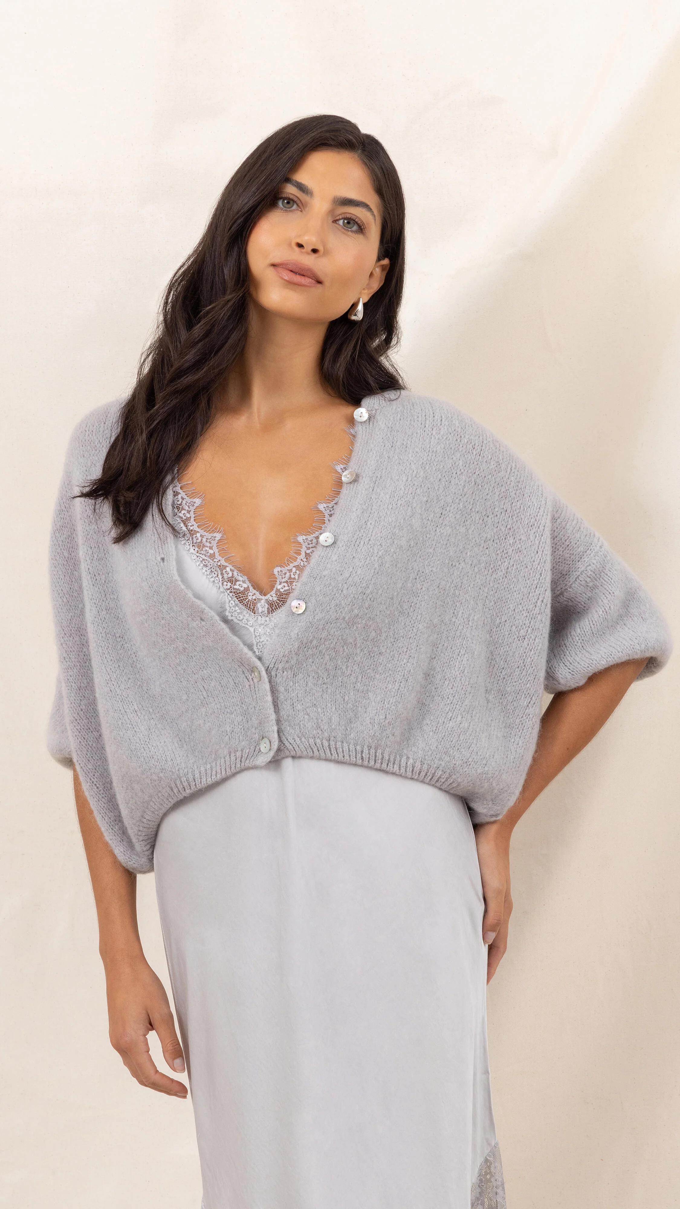 Emme Cardigan - Stone - Image 5