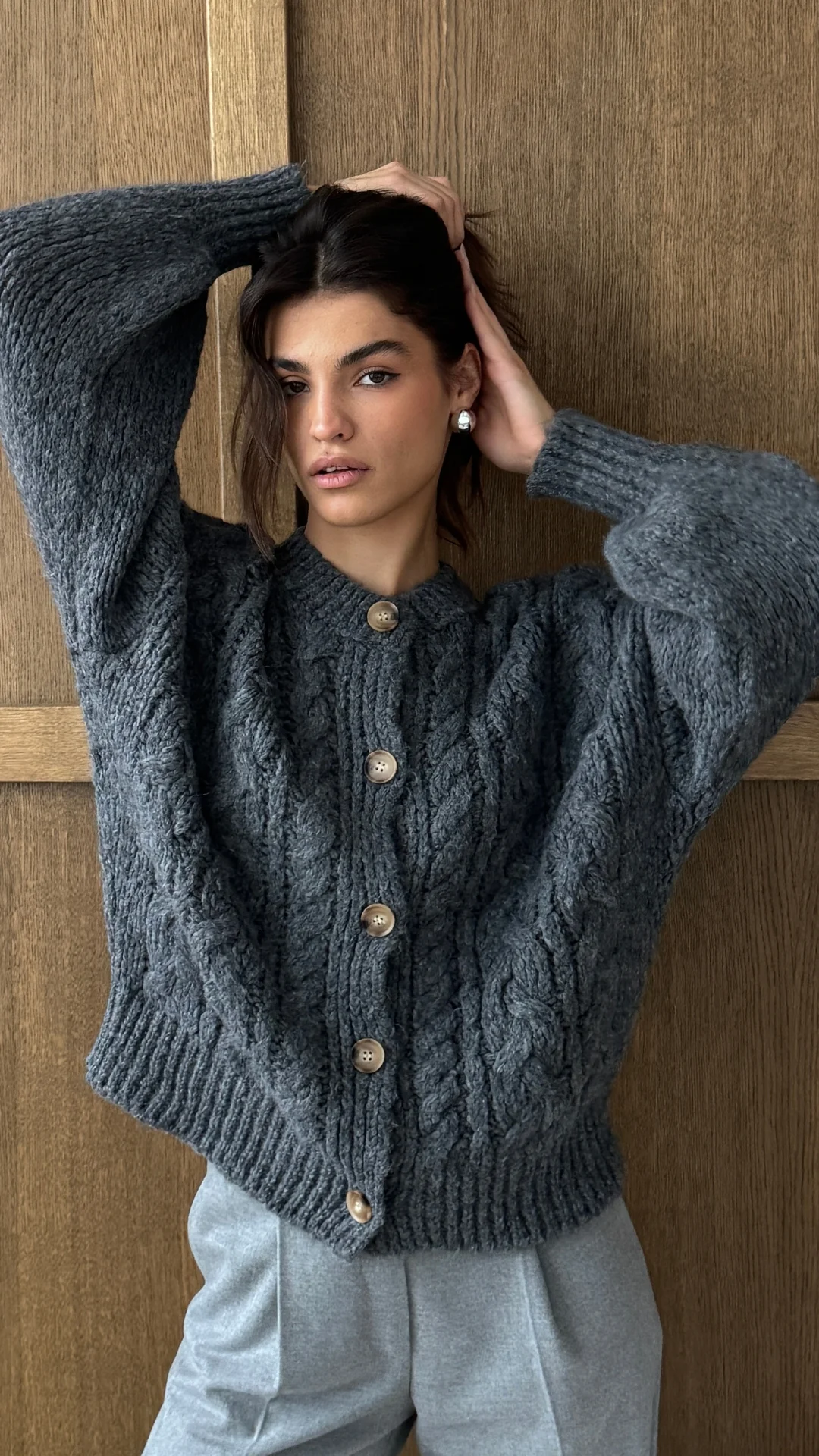 Evie Cardigan - Anthracite - Image 7