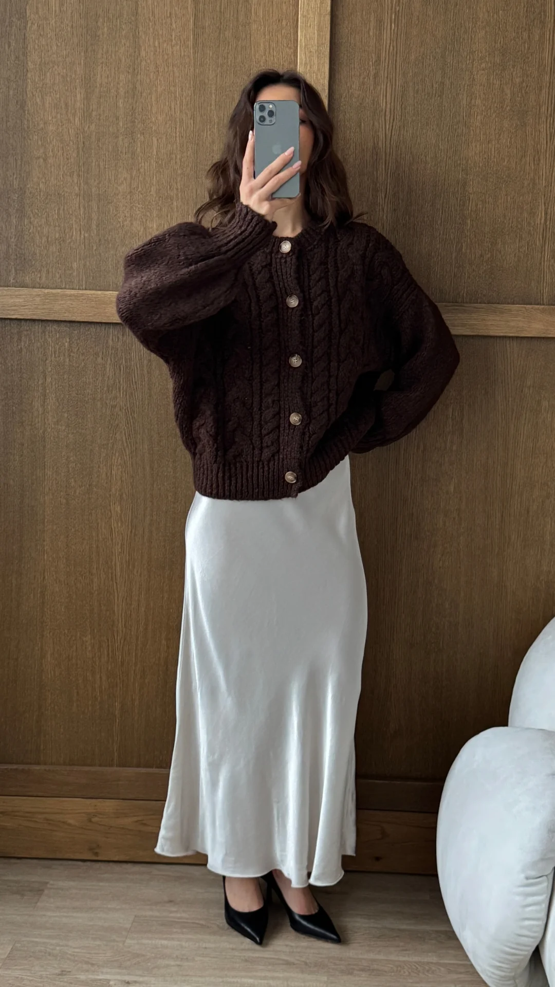 Evie Cardigan - Cocoa - Image 6