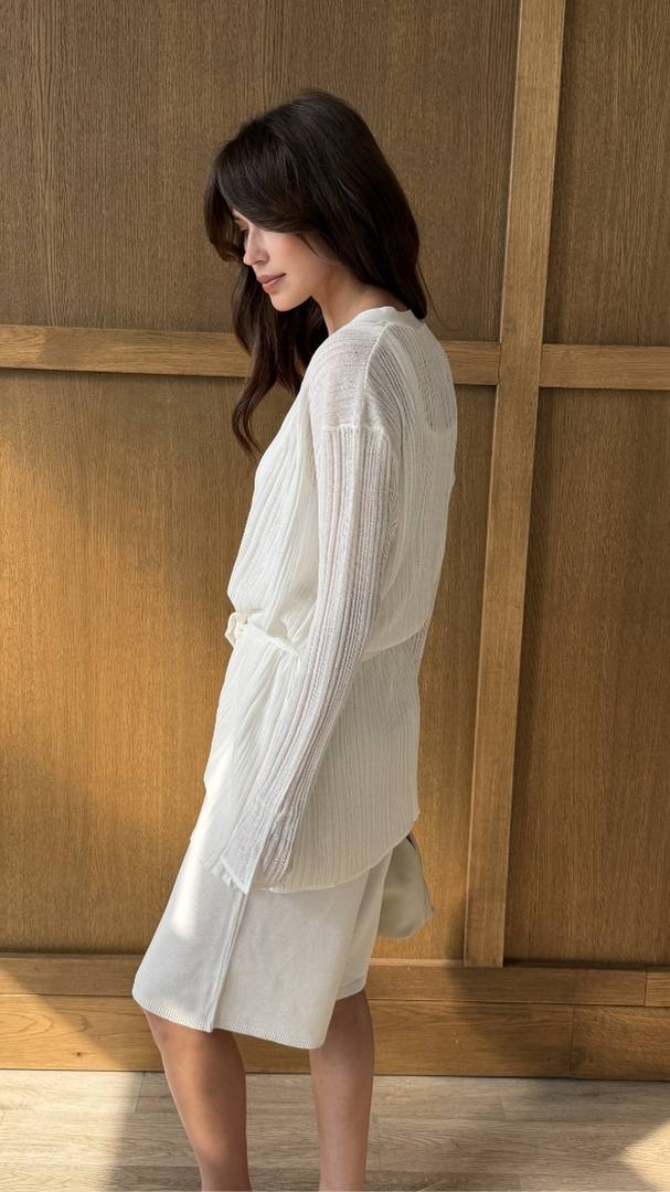 Faye Knit Bermuda - Ivory - Image 15