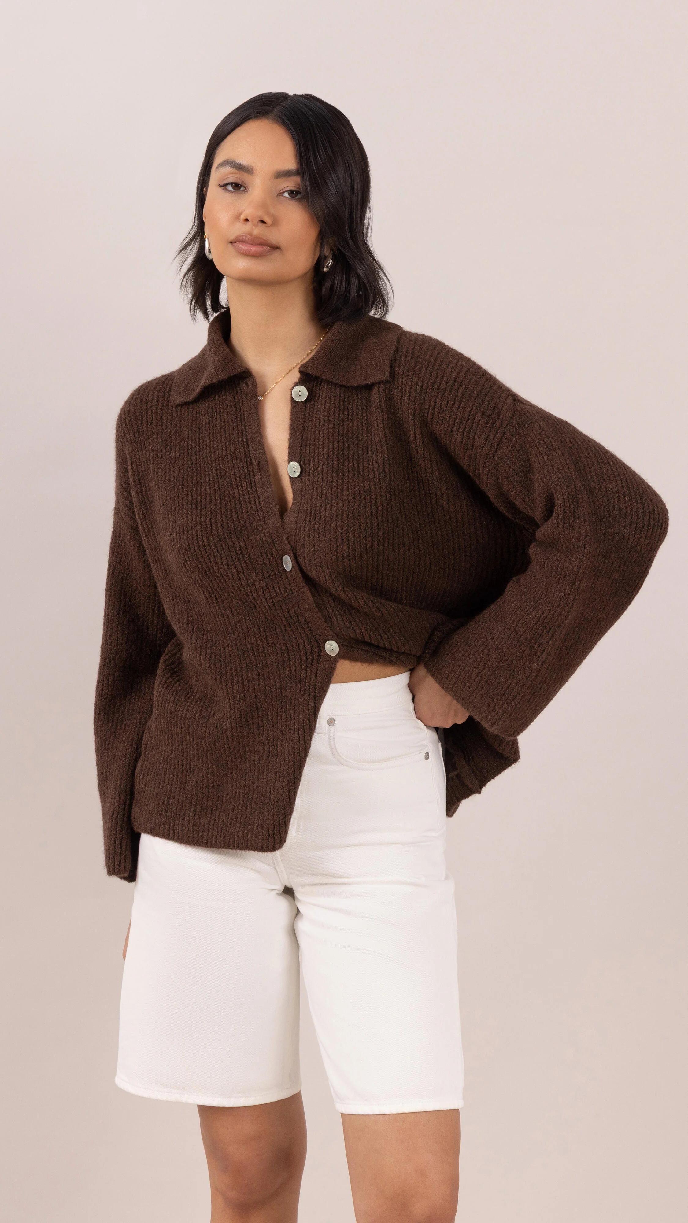 Gale Cardigan - Coffee - Image 4