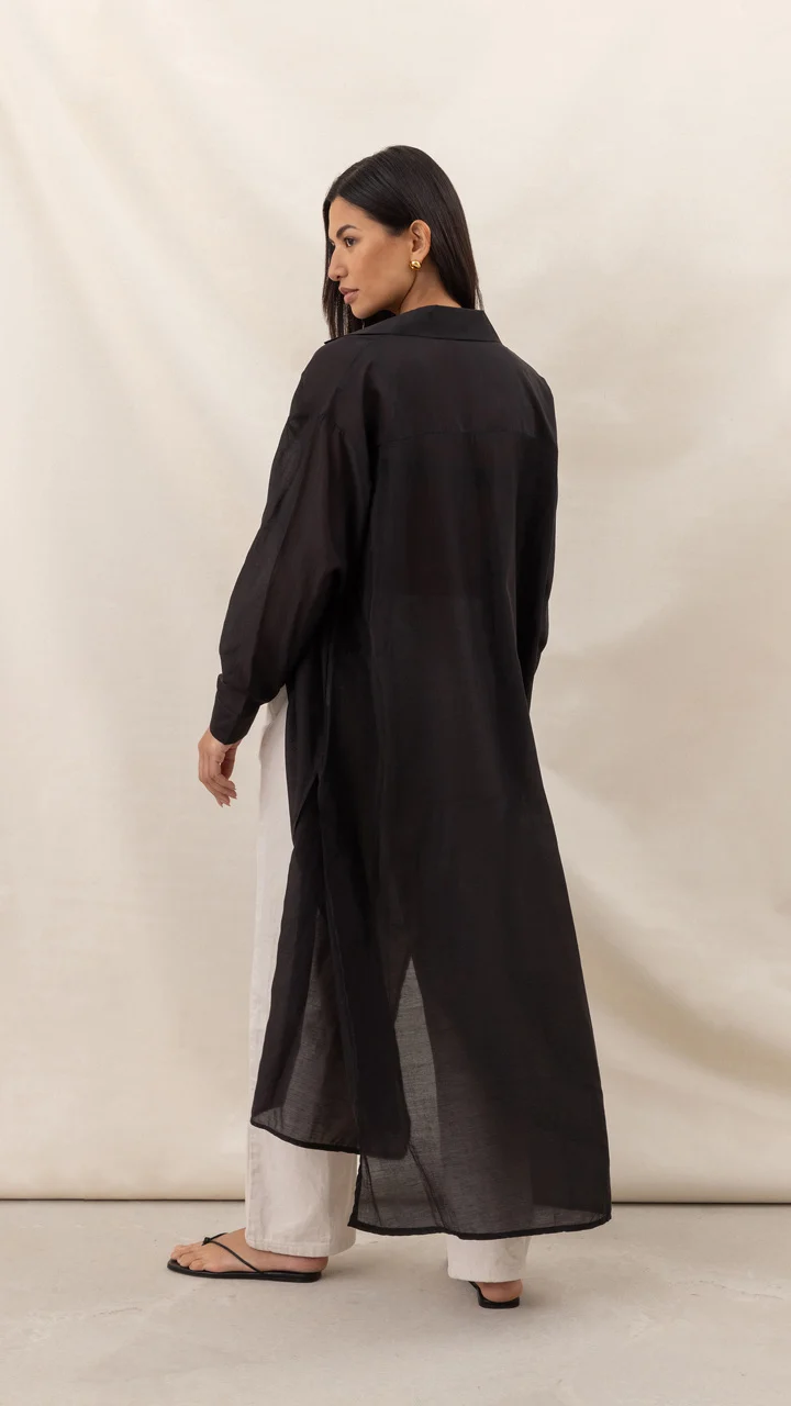 Izzie Long Shirt - Black - Image 4