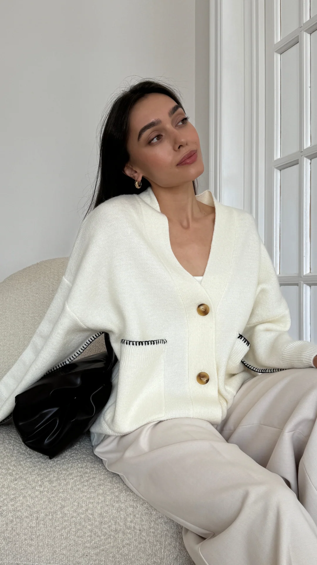 Kassie Cardigan - Ivory - Image 8