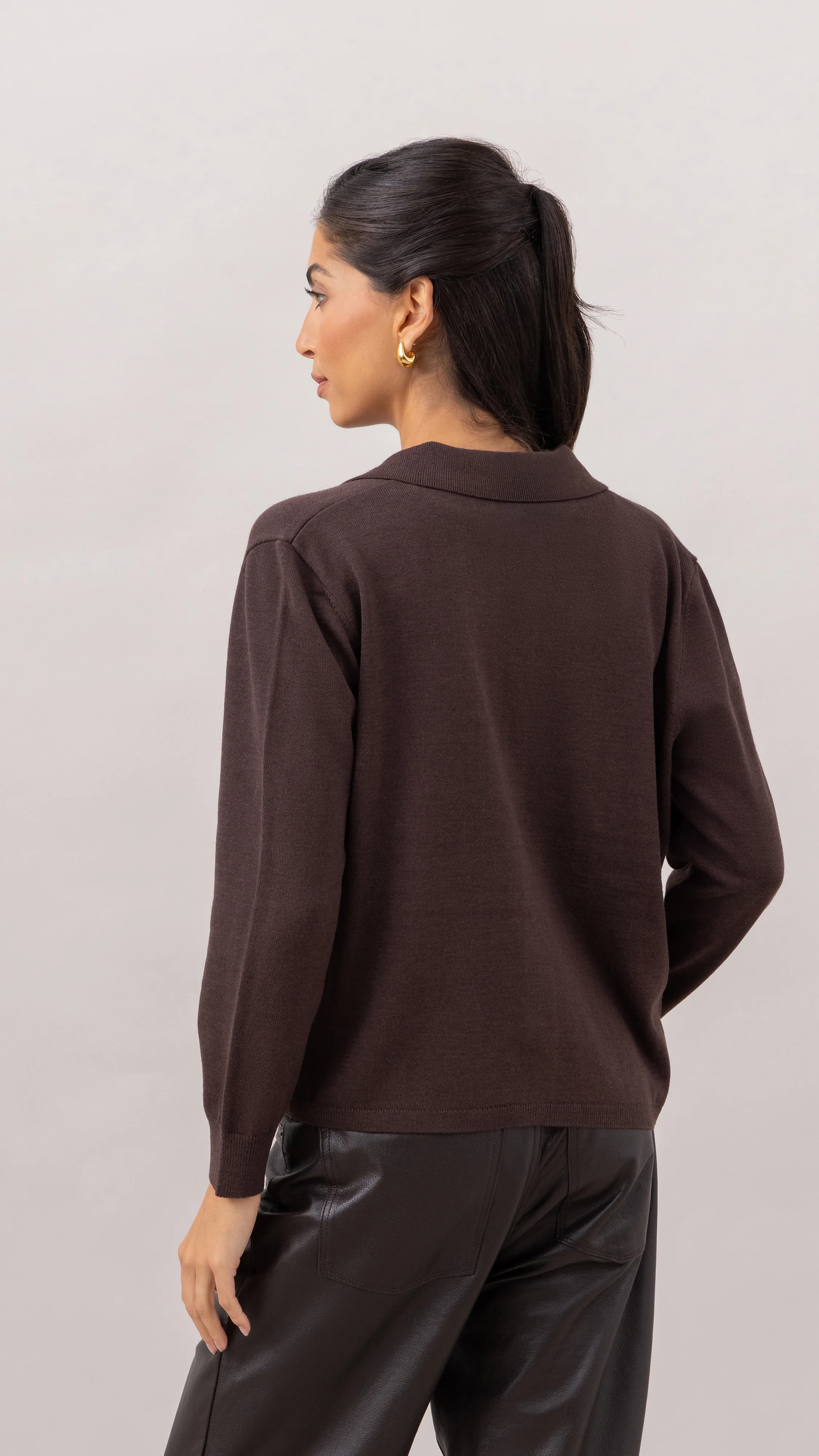 Kora Knitted Twin Set - Espresso - Image 3