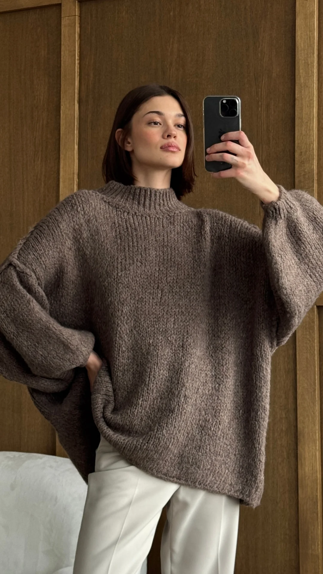 Layla Sweater - Taupe - Image 3