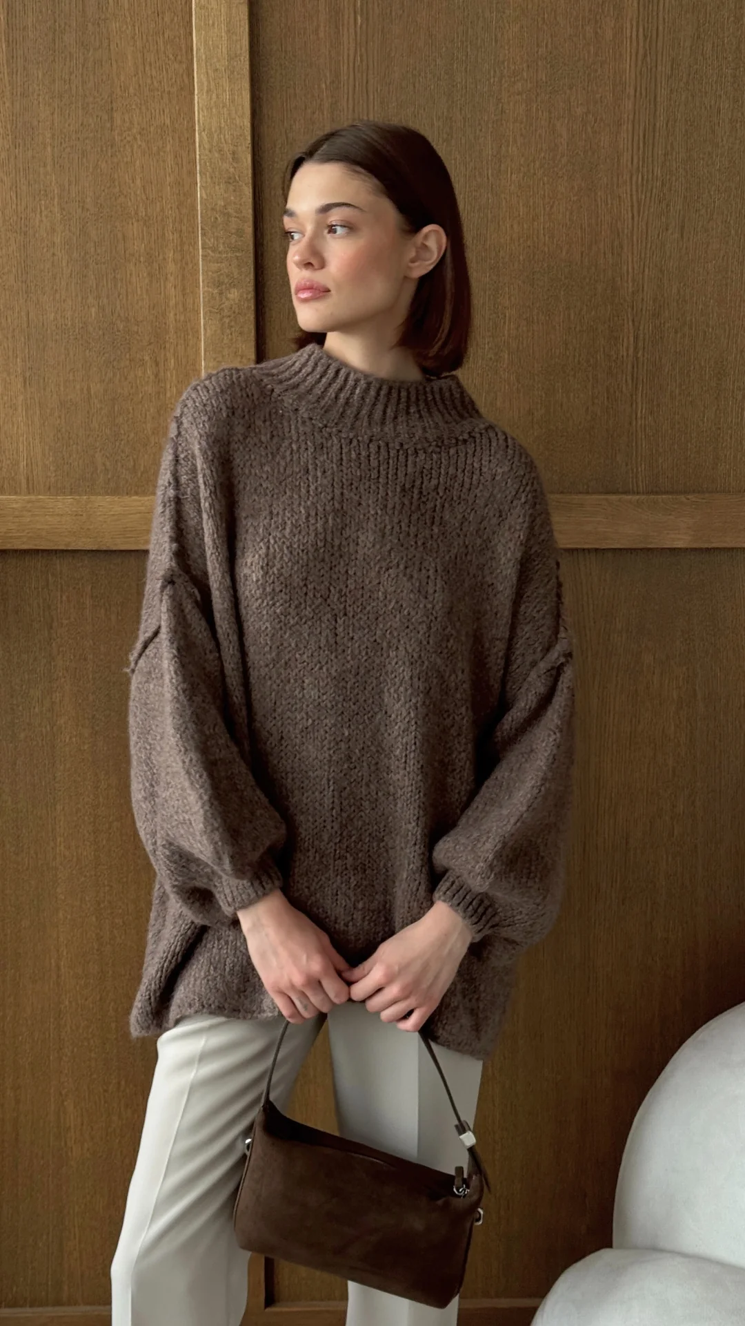 Layla Sweater - Taupe - Image 9