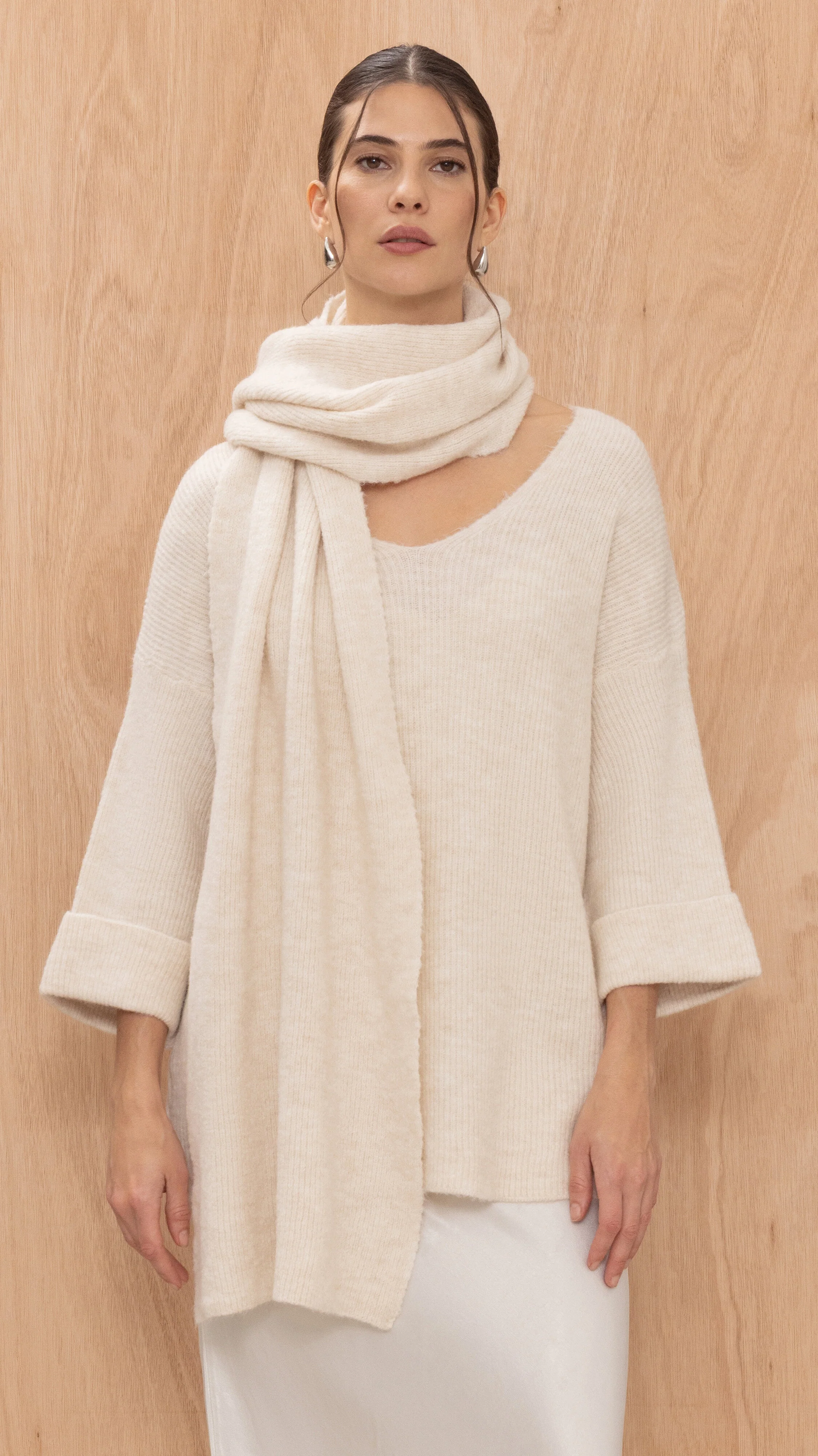 Luisa Sweater and Scarf   - Off-White - Image 5