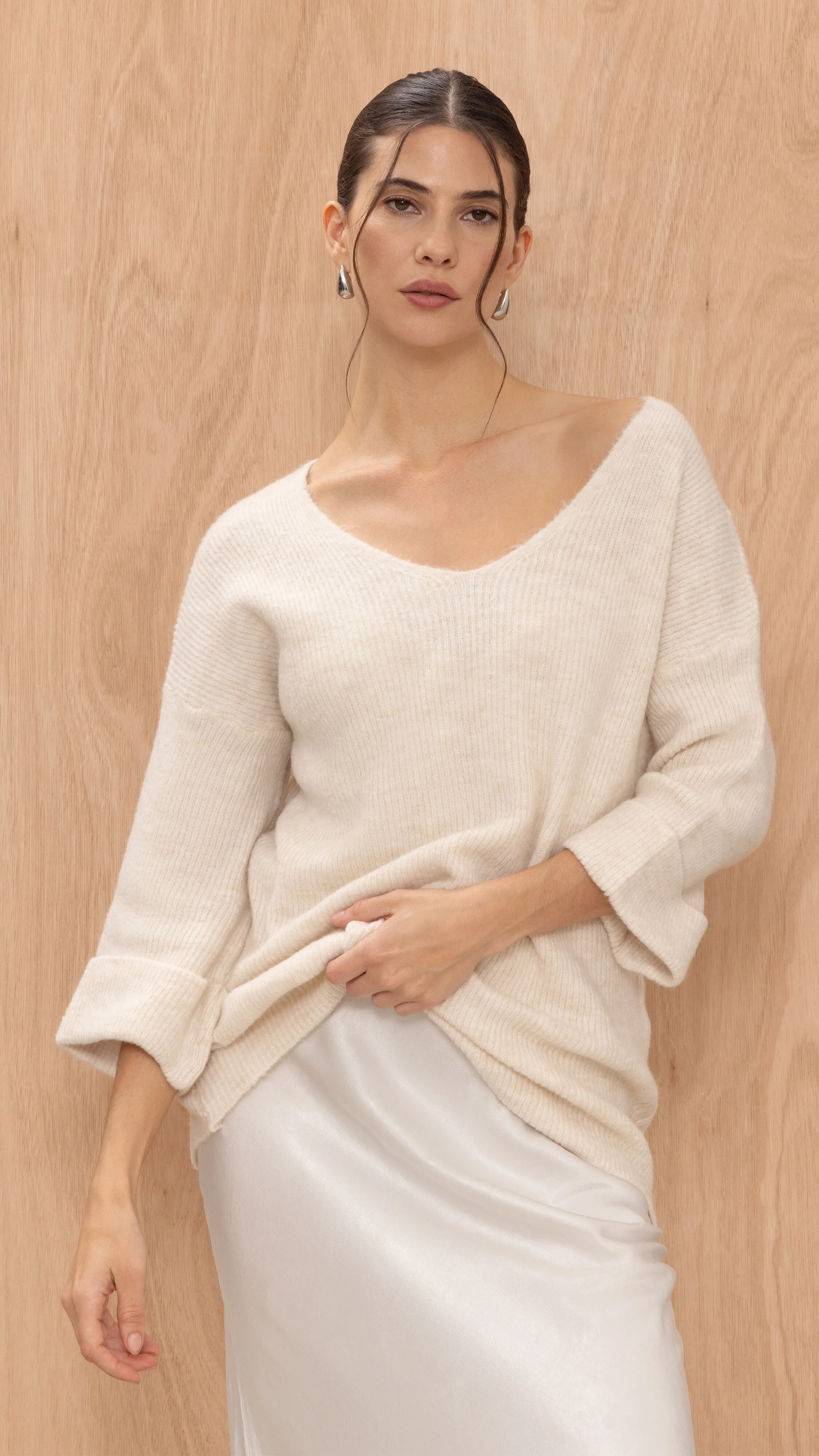 Luisa Sweater and Scarf   - Off-White - Image 7