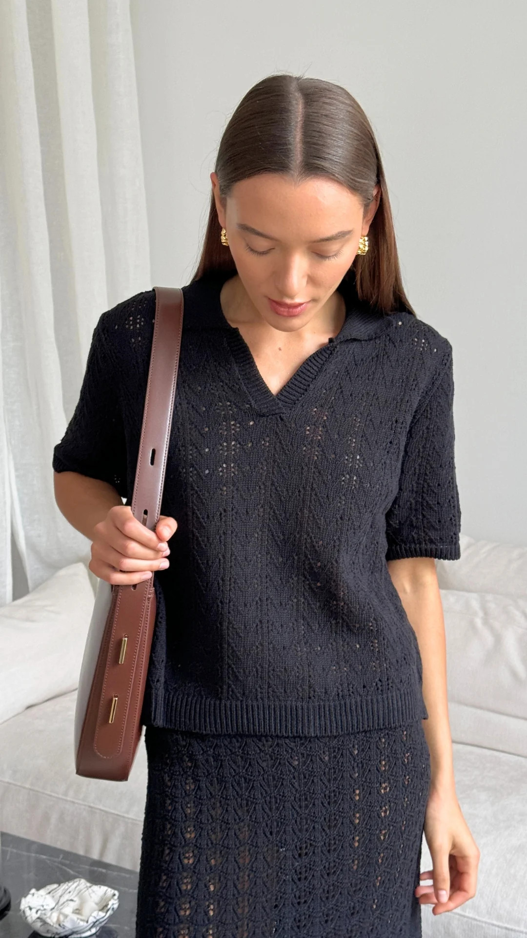 Lyla Crochet Set - Black - Image 5