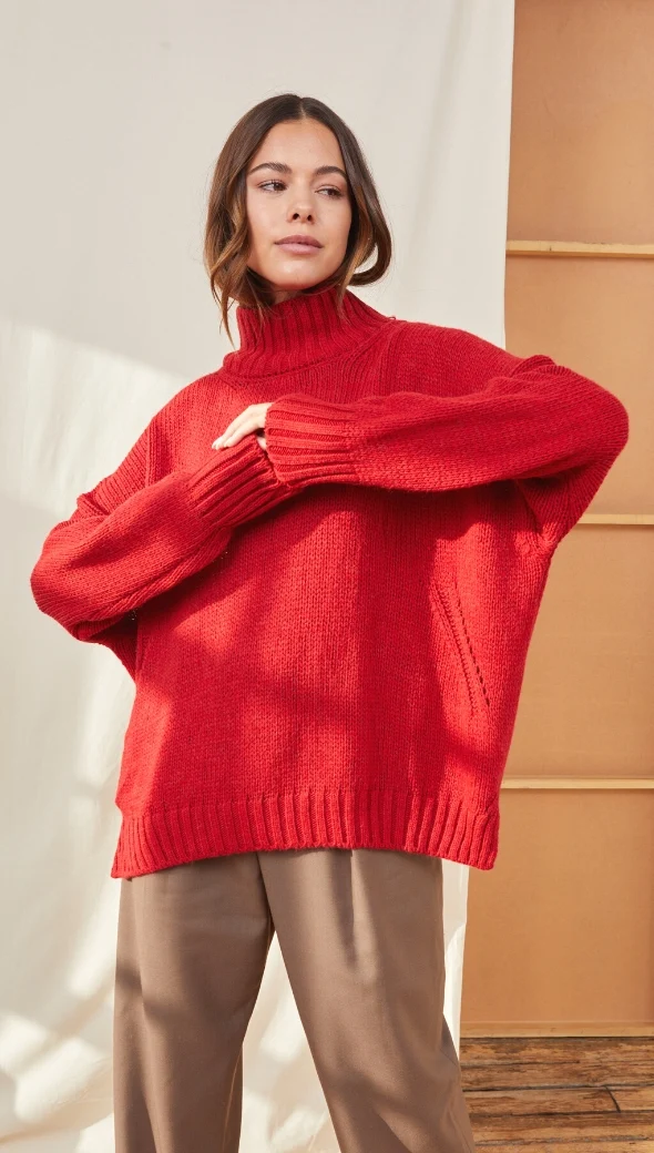 Margot Sweater - Apple Red - Image 7