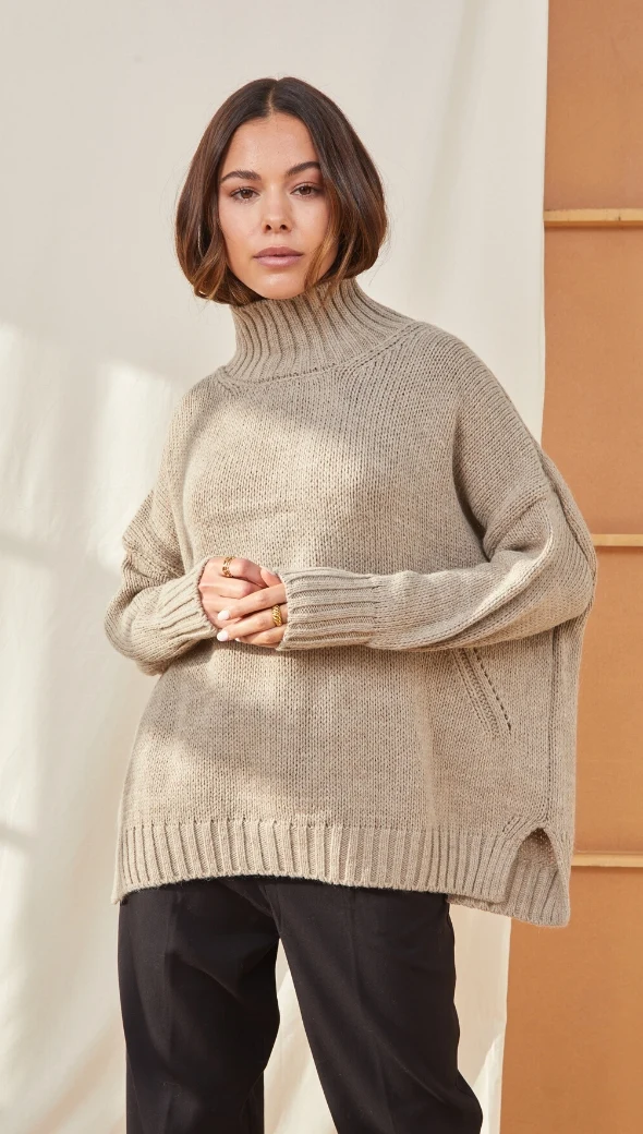 Margot Sweater - Taupe - Image 3