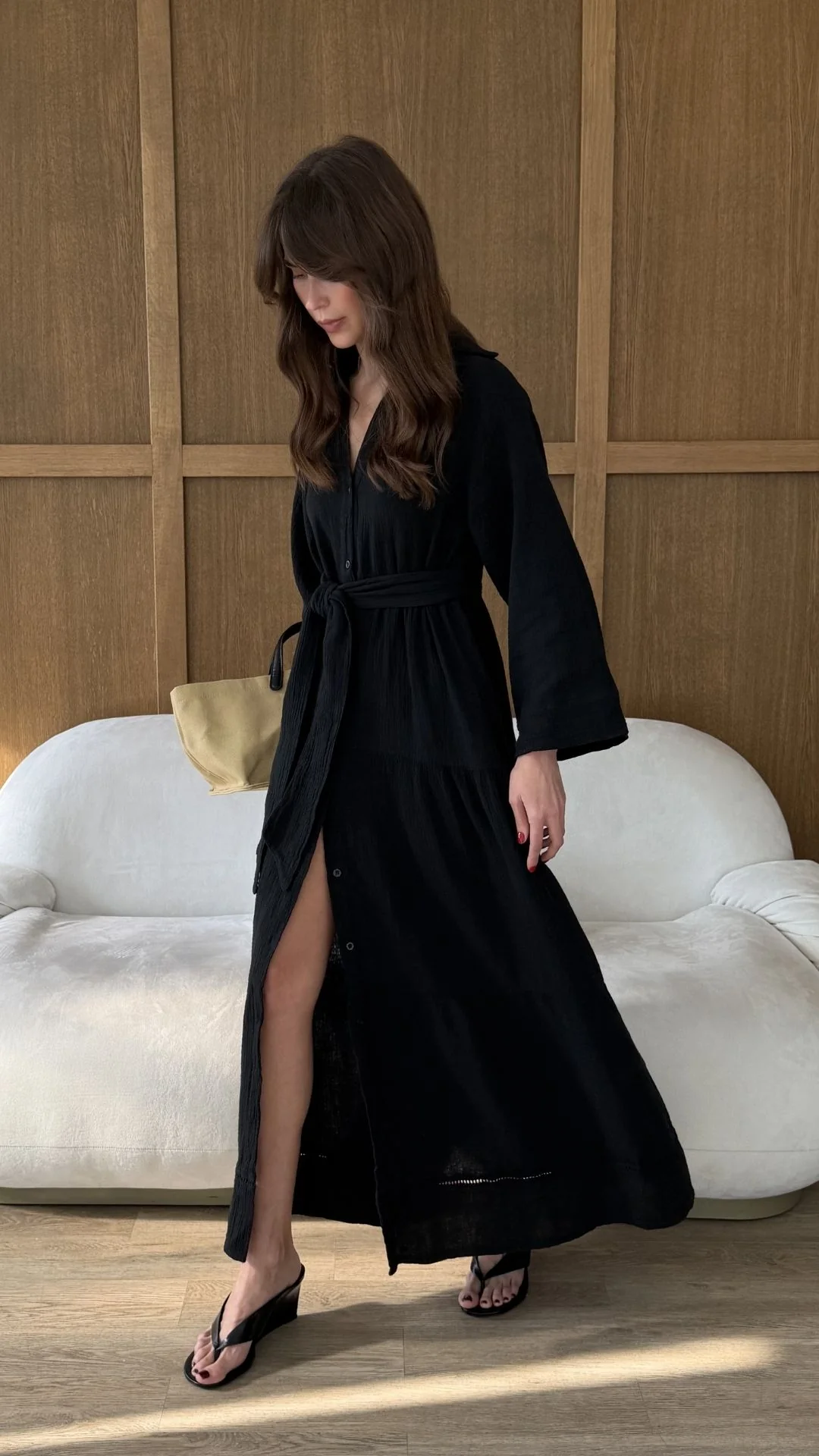 Marika Shirt Dress - Black - Image 11