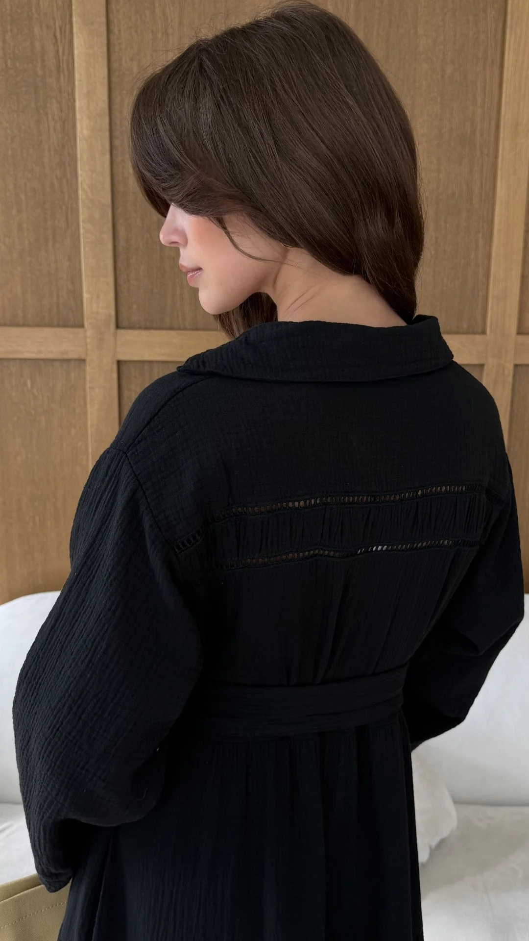 Marika Shirt Dress - Black - Image 14