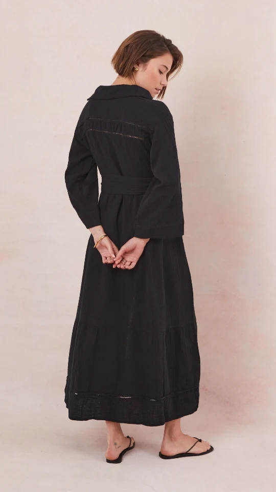 Marika Shirt Dress - Black - Image 18