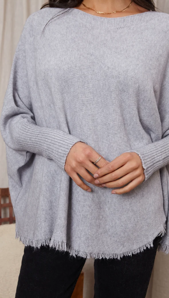 Marlie Sweater - Grey Melange - Image 3