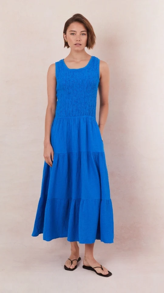 Mel Cotton  Dress - Azure - Image 2