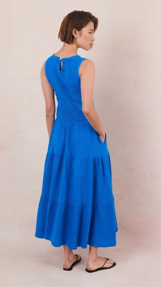 Mel Cotton  Dress - Azure - Image 4