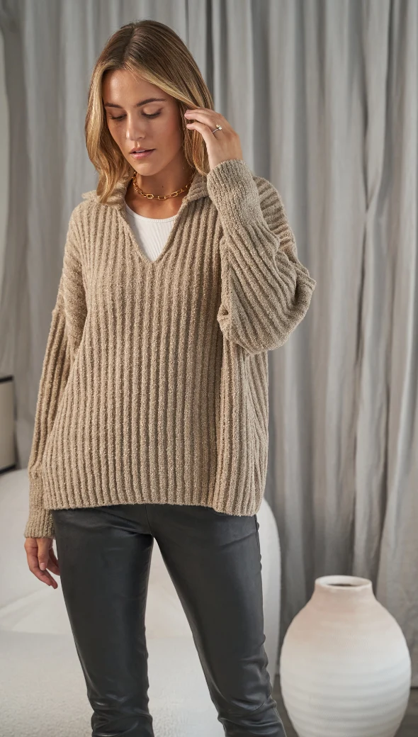 Mila Sweater - Taupe - Image 9