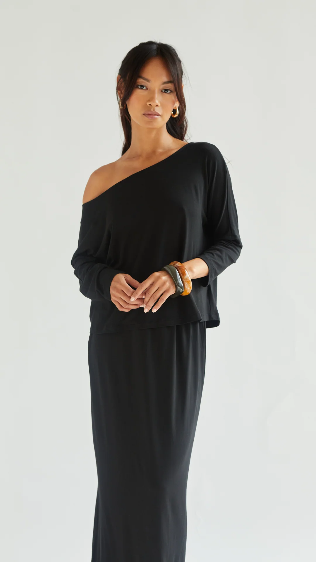 Mira Jersey Top - Black - Image 4