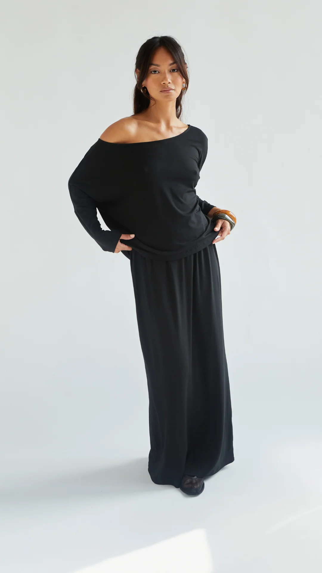 Mira Jersey Top - Black - Image 7