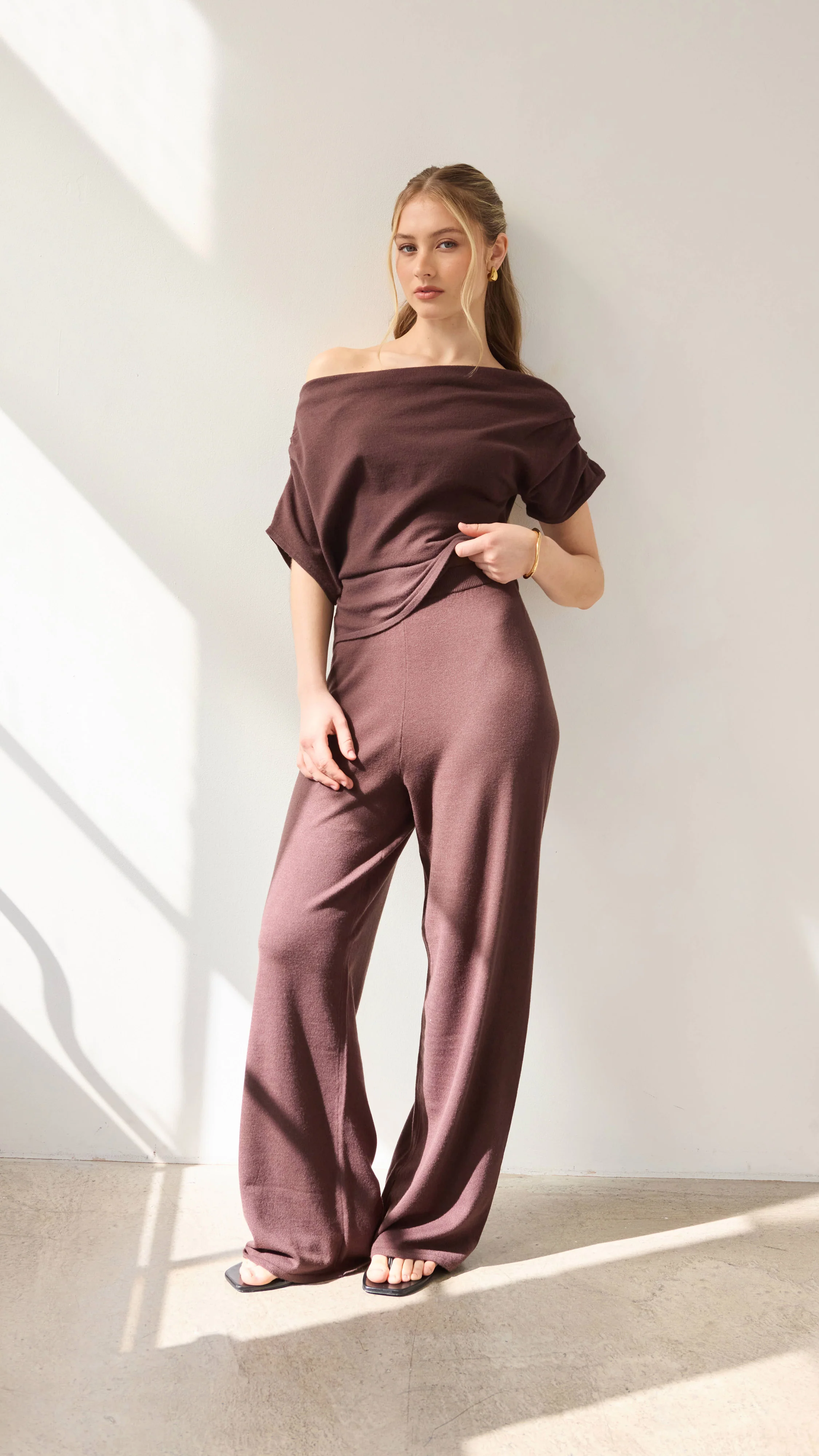 Nadine Off-Shoulder Top - Espresso - Image 5