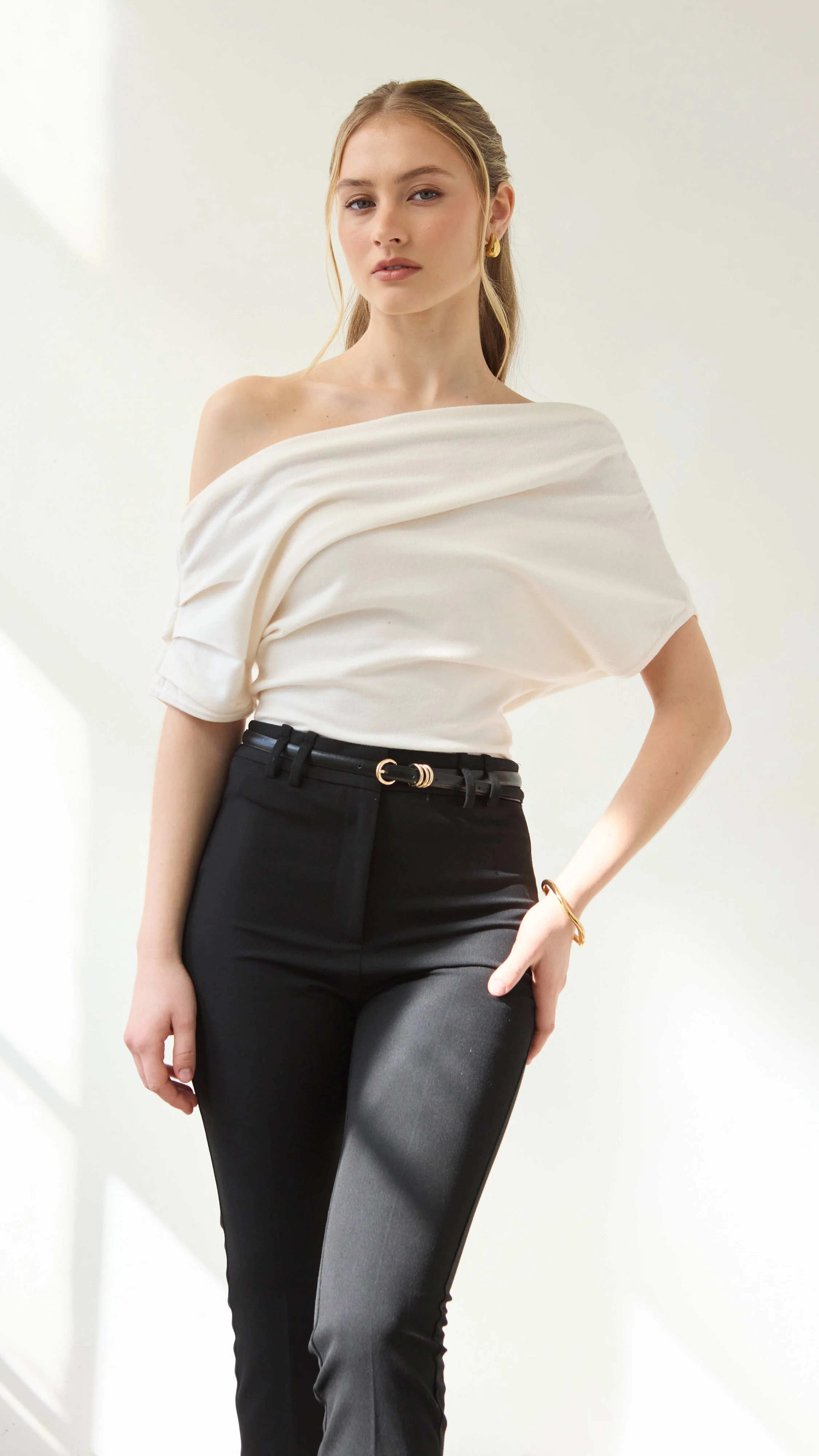 Nadine Off-Shoulder Top - Ivory - Image 12
