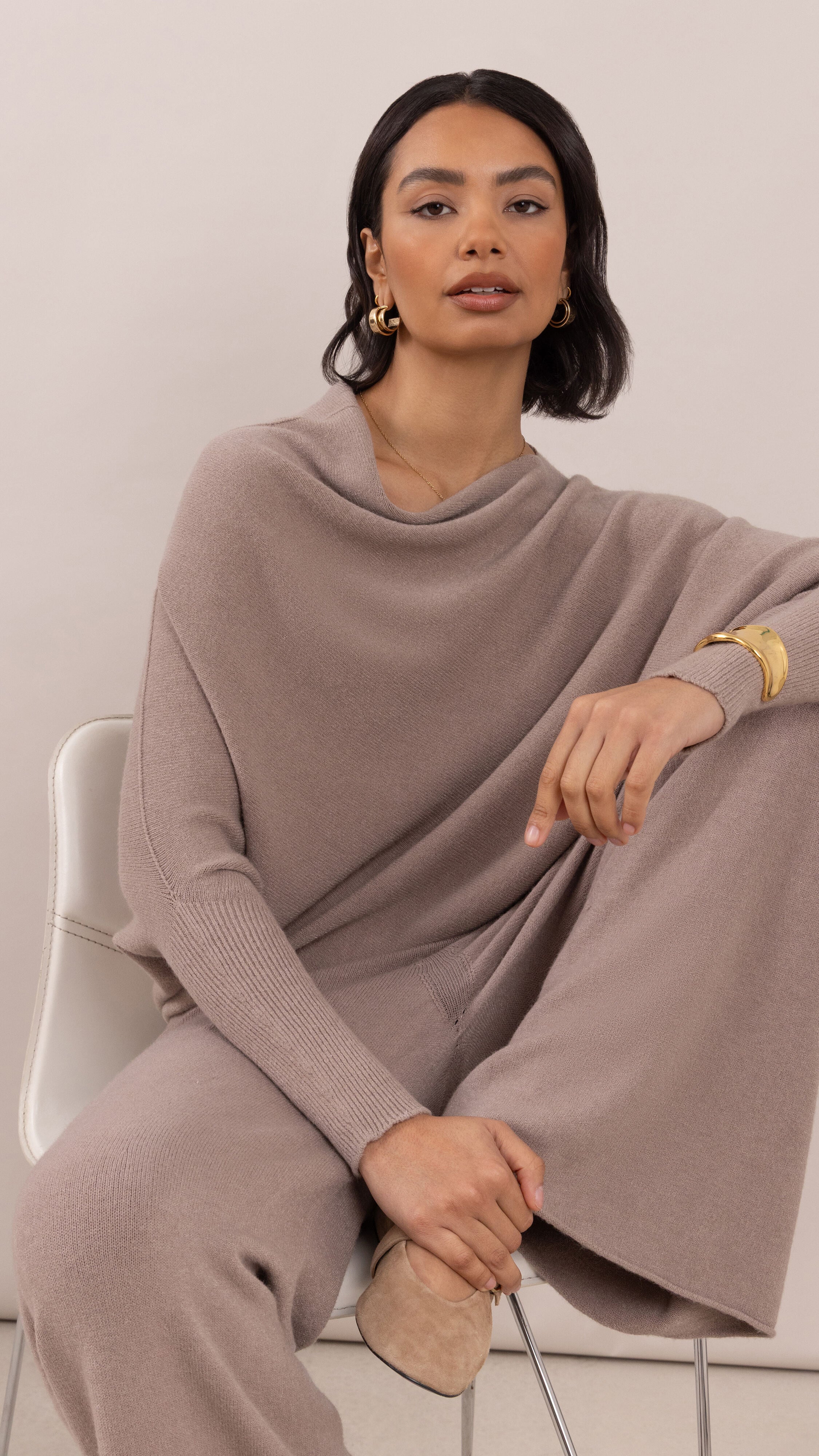 Natalie Asymmetric Sweater - Smoke - Image 3
