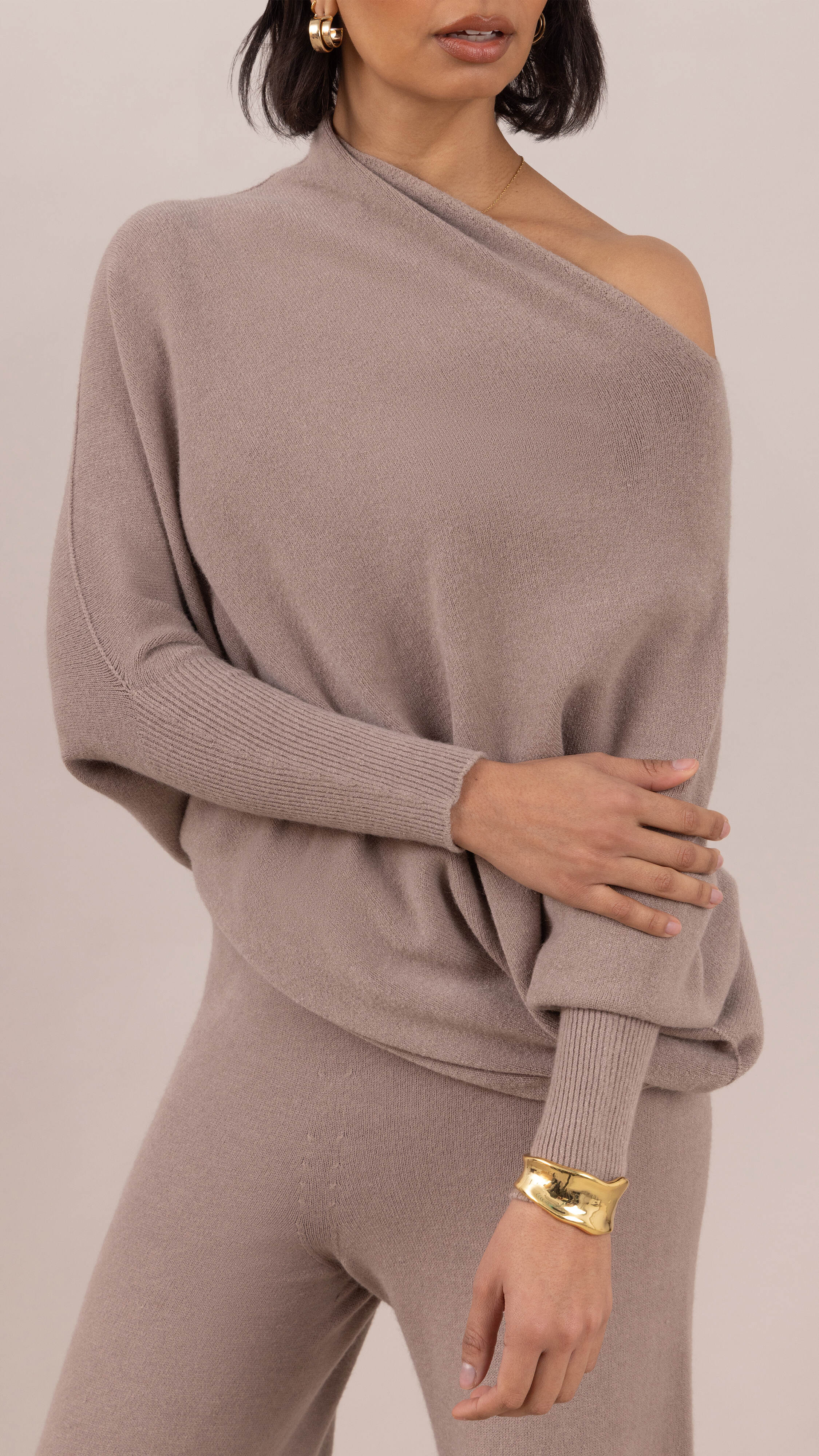 Natalie Asymmetric Sweater - Smoke - Image 4