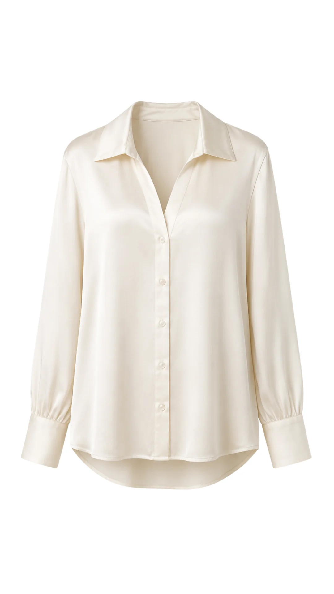 Raye Satin Shirt - Ivory - Image 11