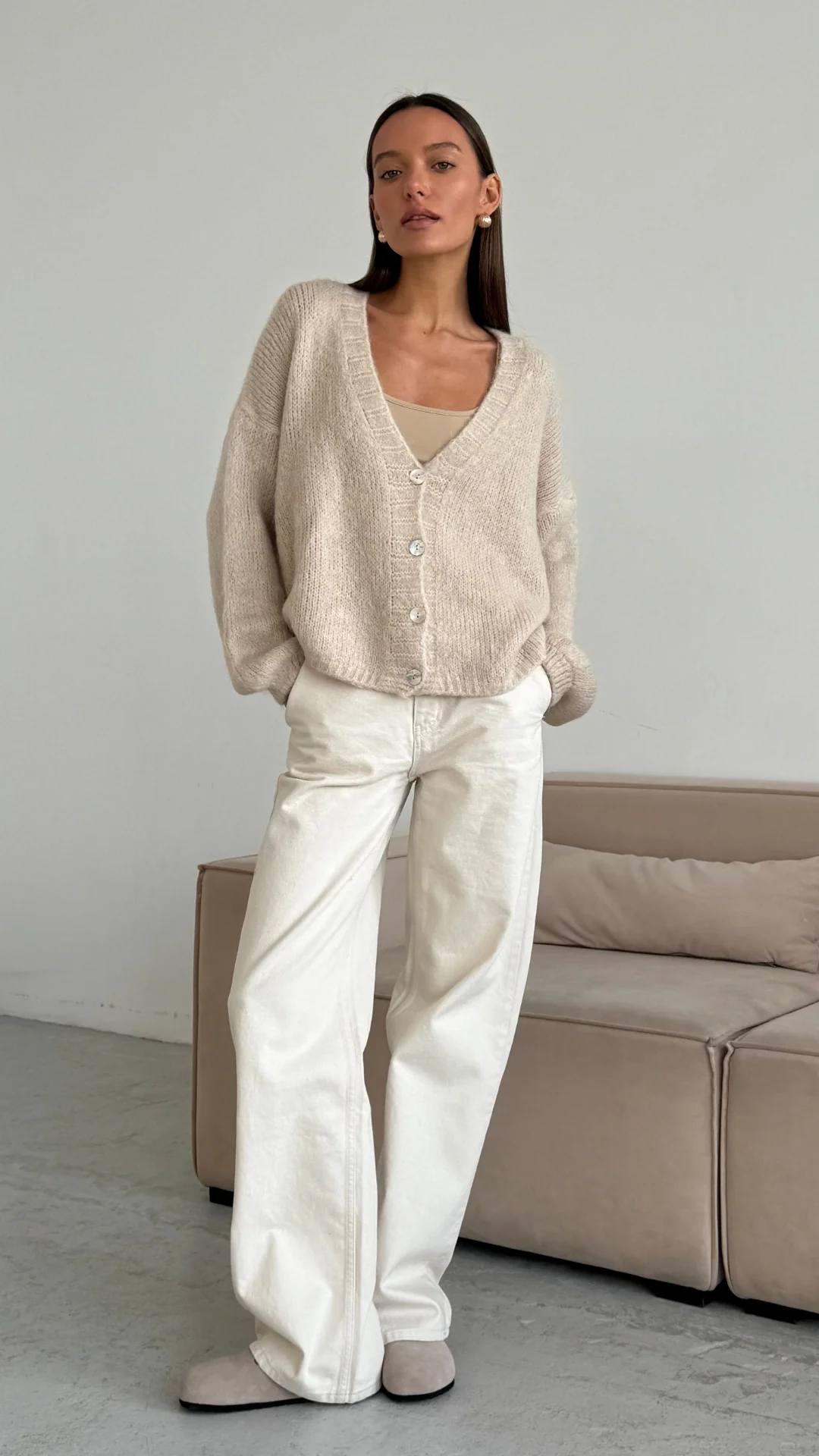 Ruby Cardigan - Stone - Image 6