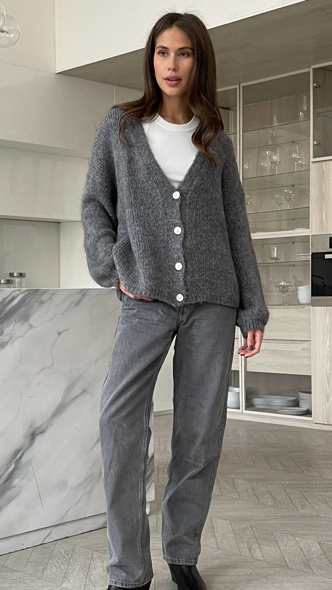 Ruby Cardigan - Dark Grey - Image 2
