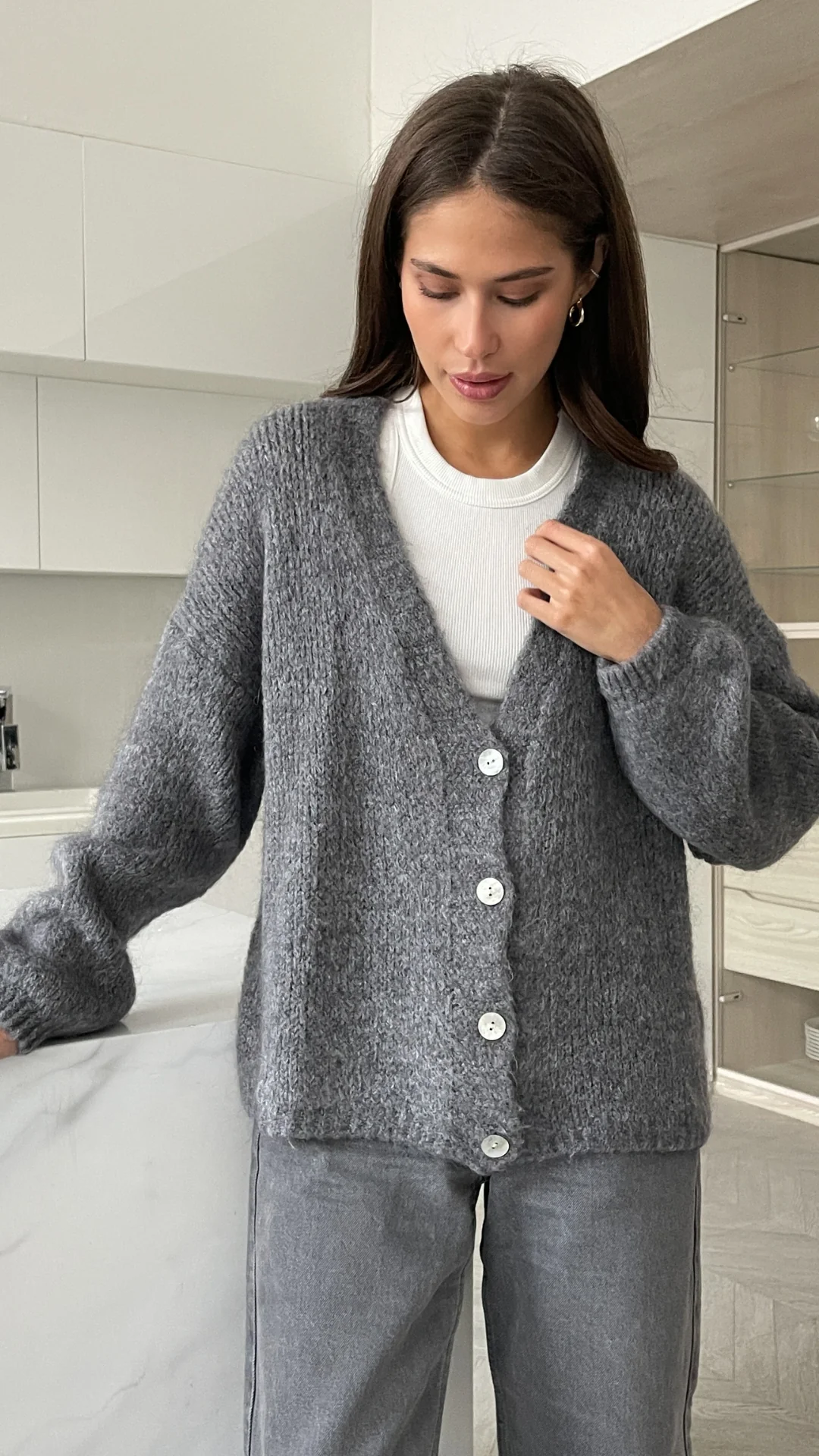 Ruby Cardigan - Dark Grey - Image 6