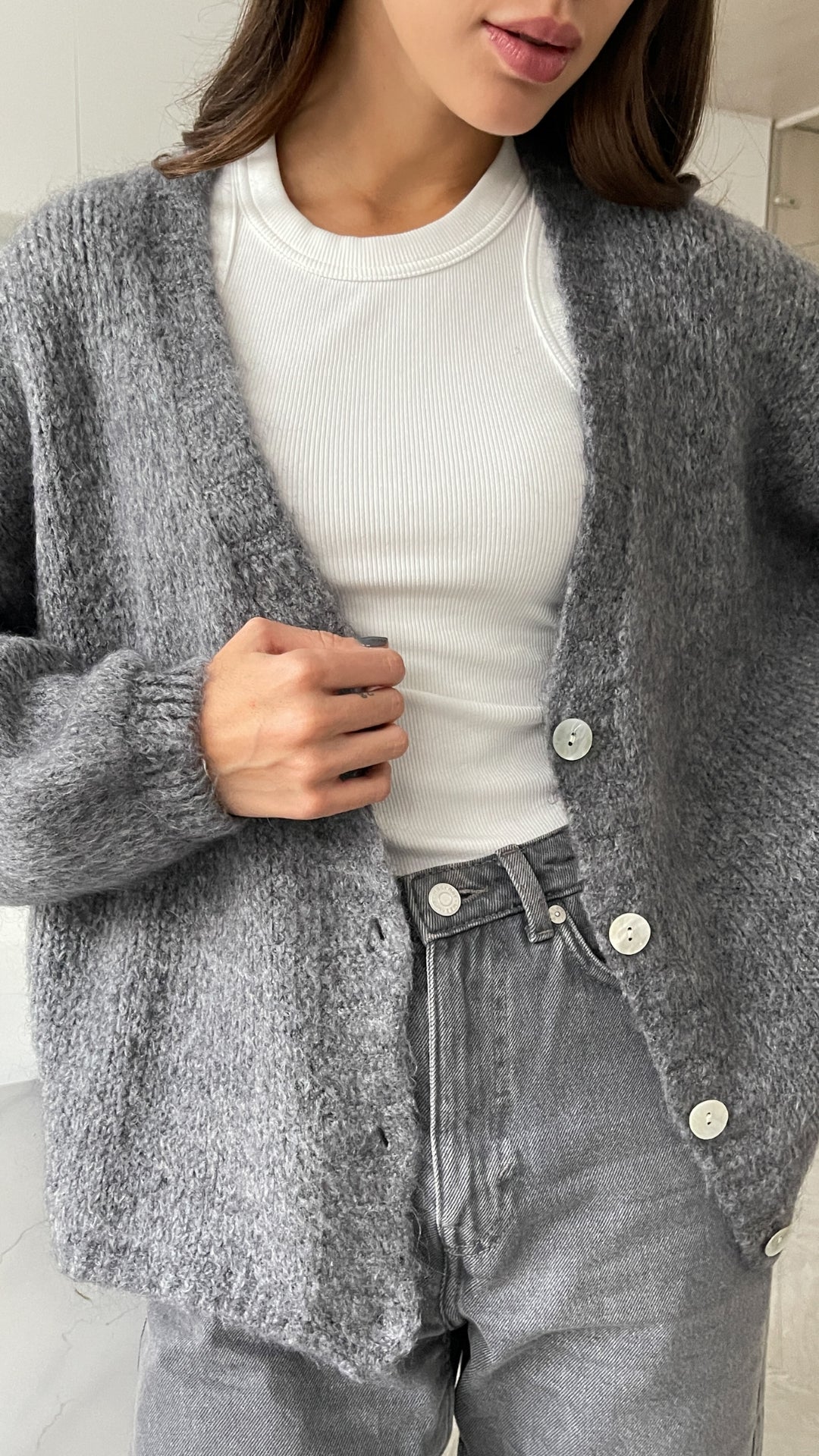 Ruby Cardigan - Dark Grey - Image 8