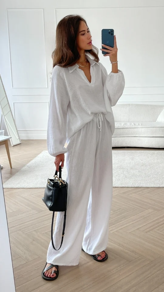 Selina Cotton Set - White - Image 4
