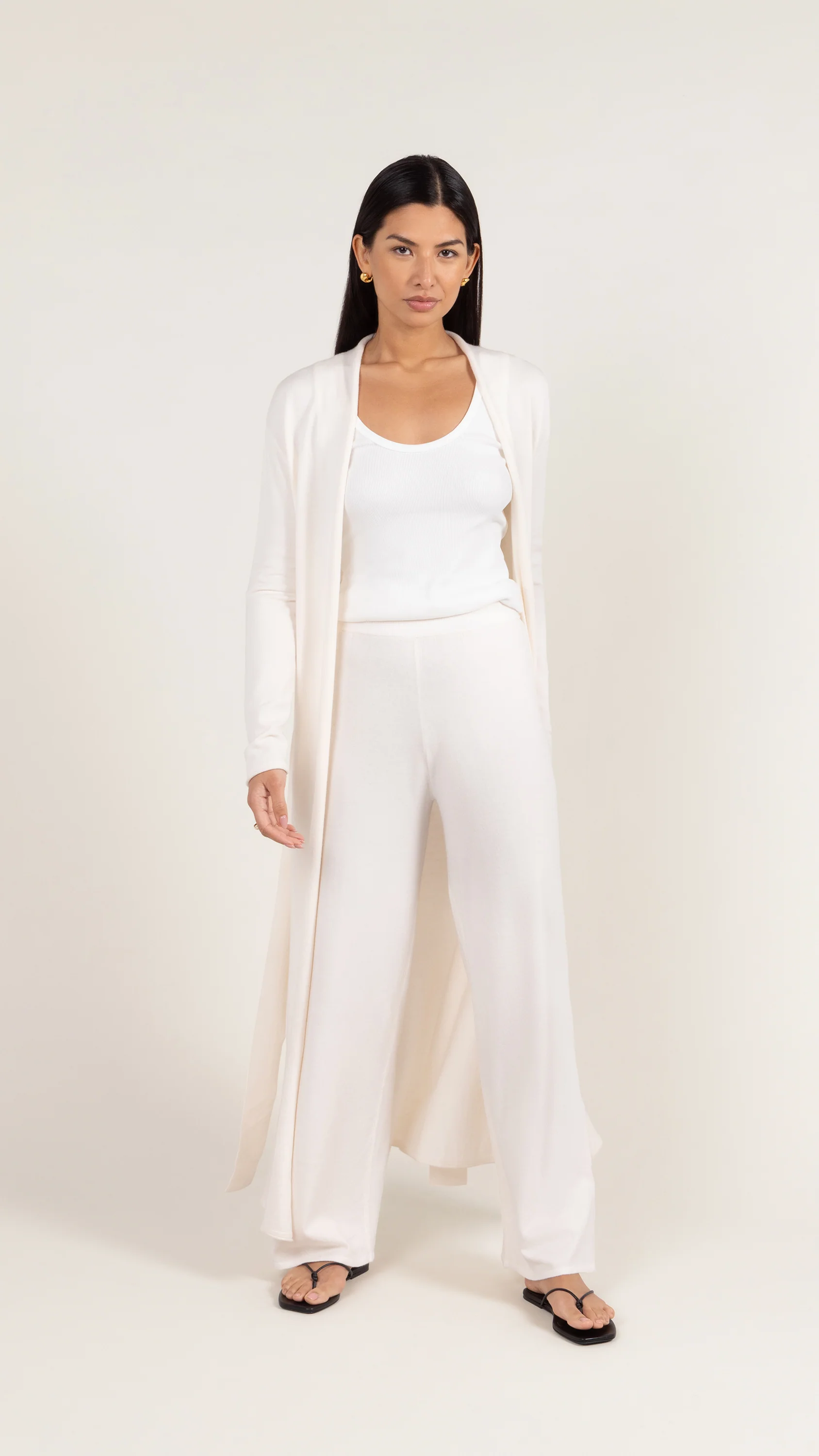 Sofia Knit Trousers - Ivory - Image 4